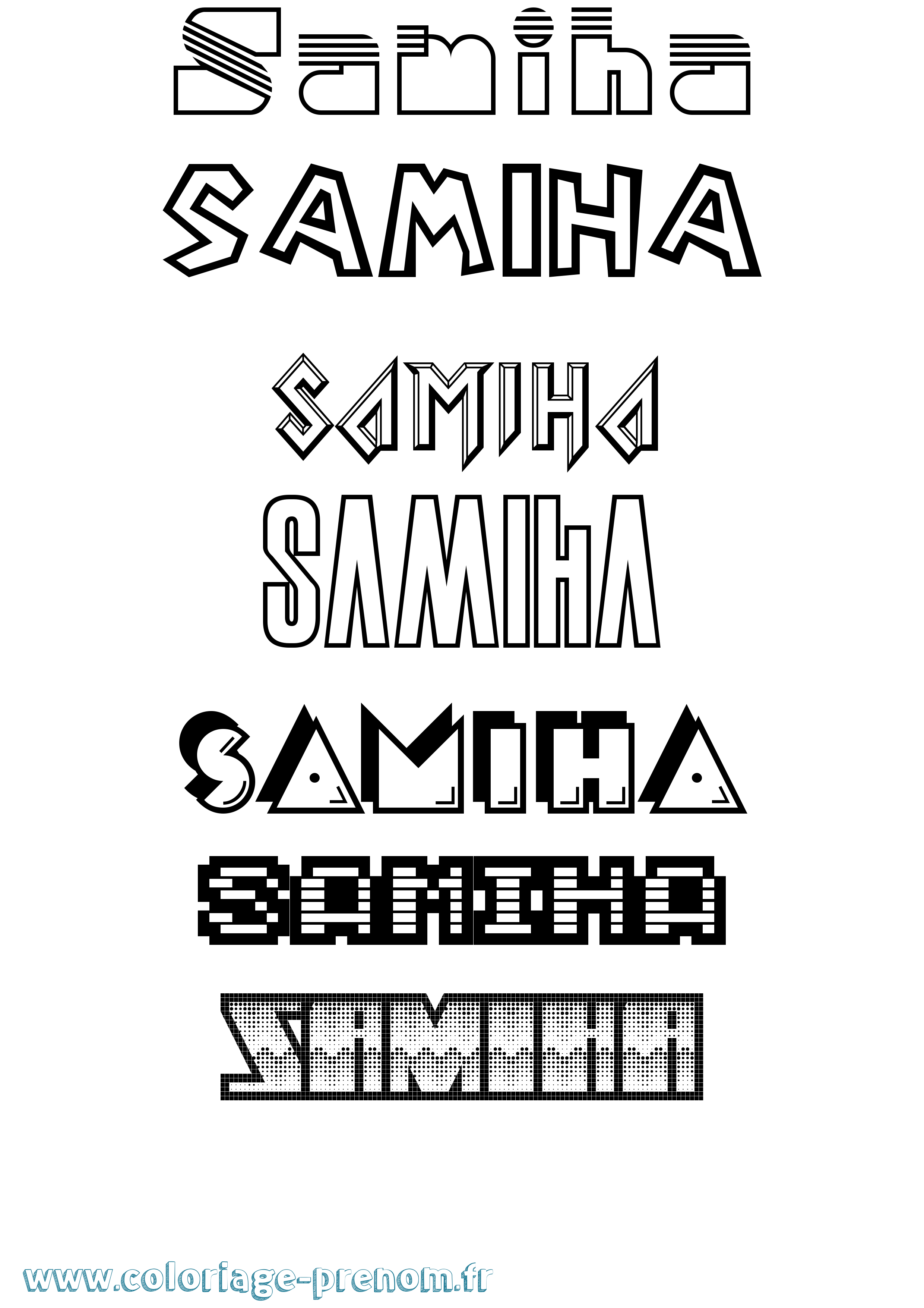 Coloriage Samiha Jeux Vidéos Coloriage prénom Samiha Jeux Vidéos