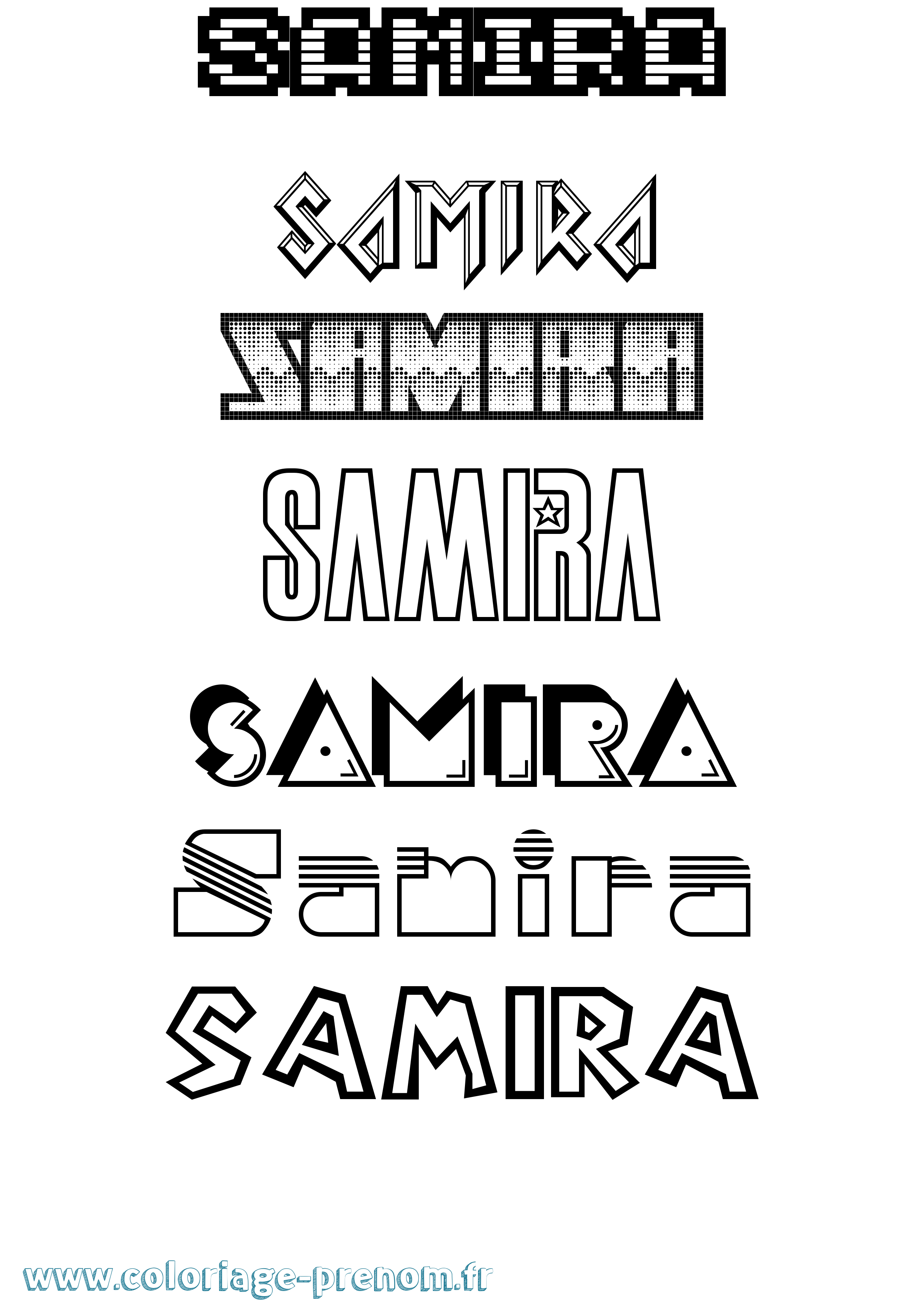 Coloriage prénom Samira