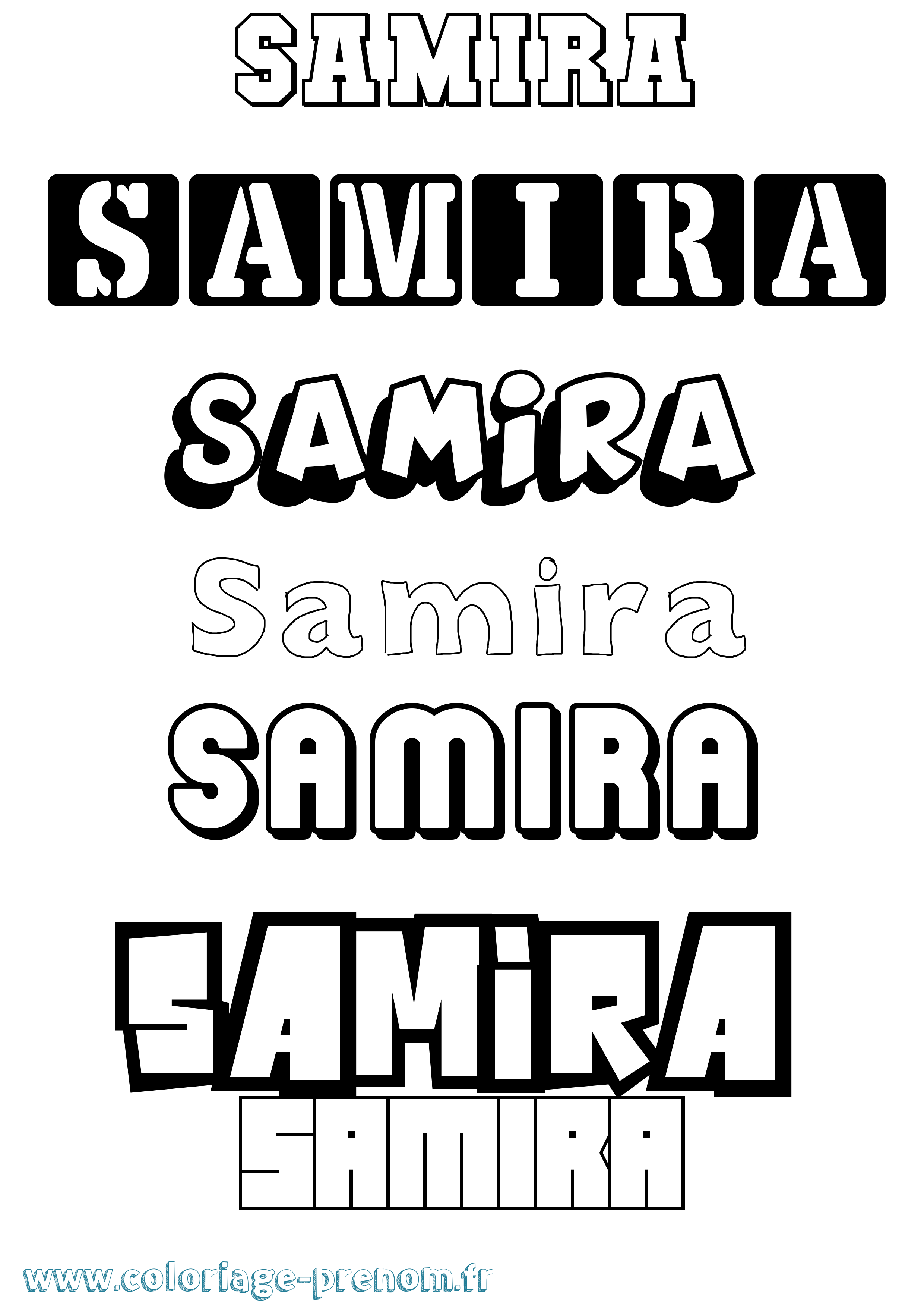 Coloriage Samira Simple Coloriage prénom Samira Simple