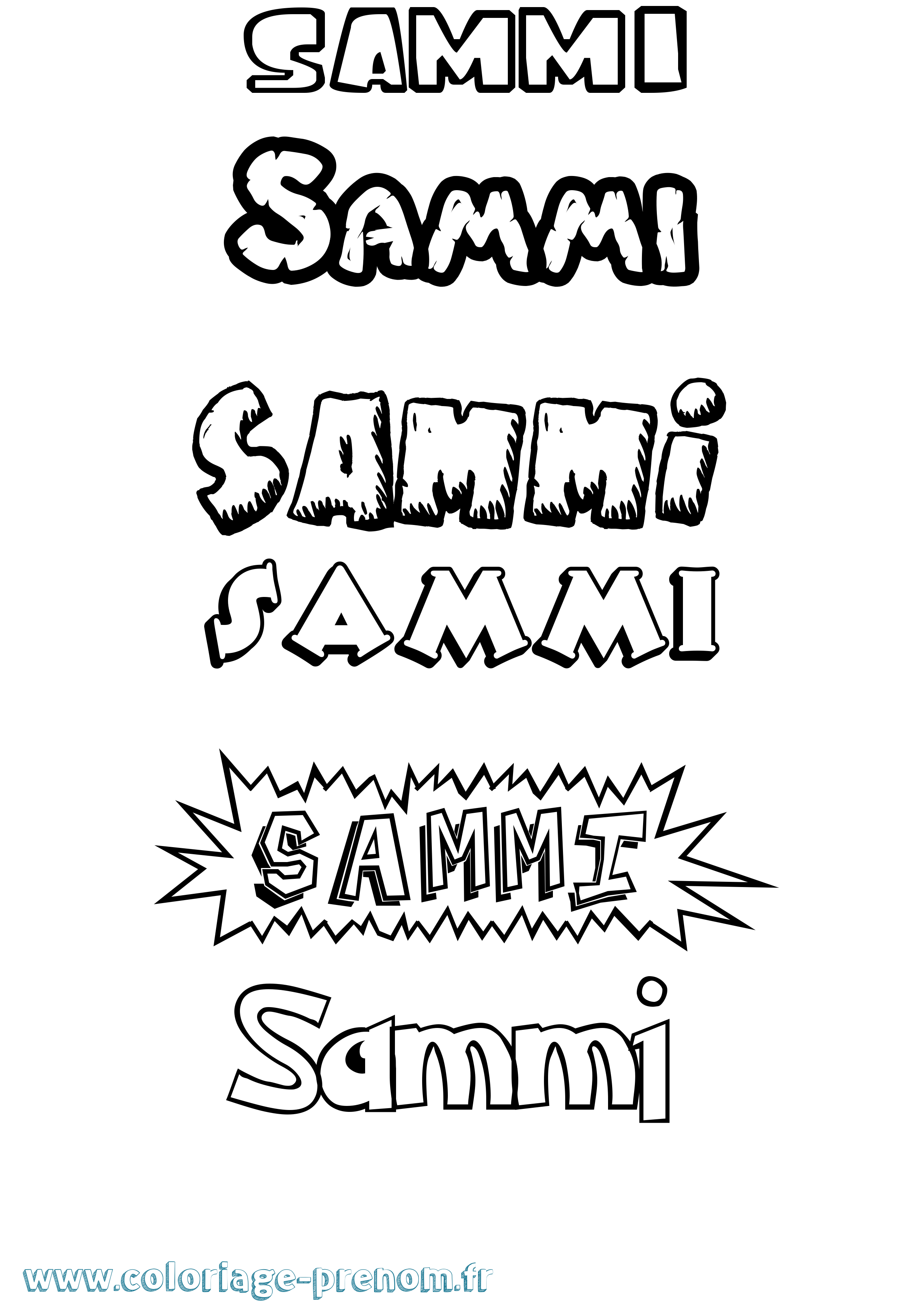 Coloriage Sammi Dessin Animé Coloriage prénom Sammi Dessin Animé