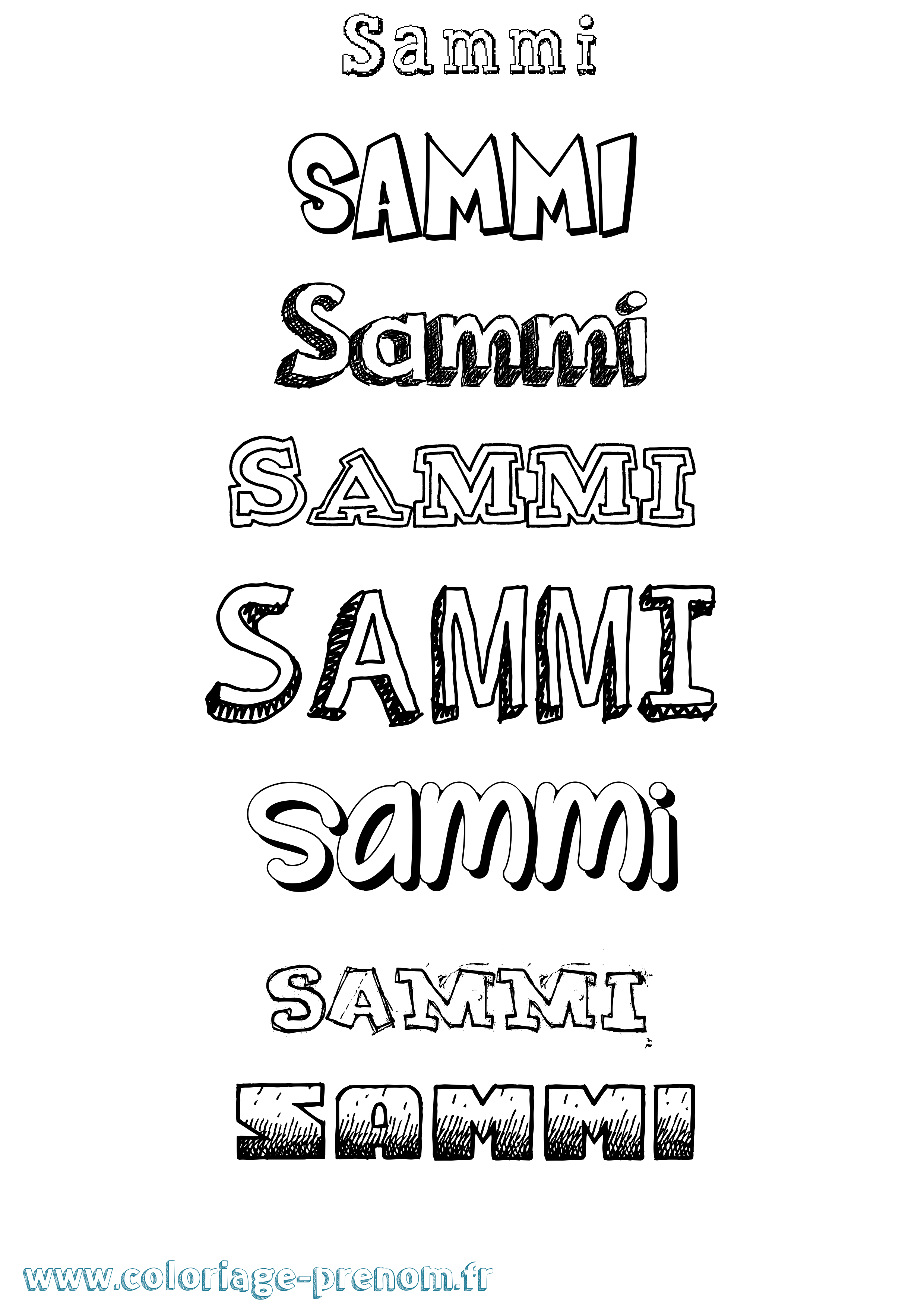 Coloriage Sammi Dessiné Coloriage prénom Sammi Dessiné