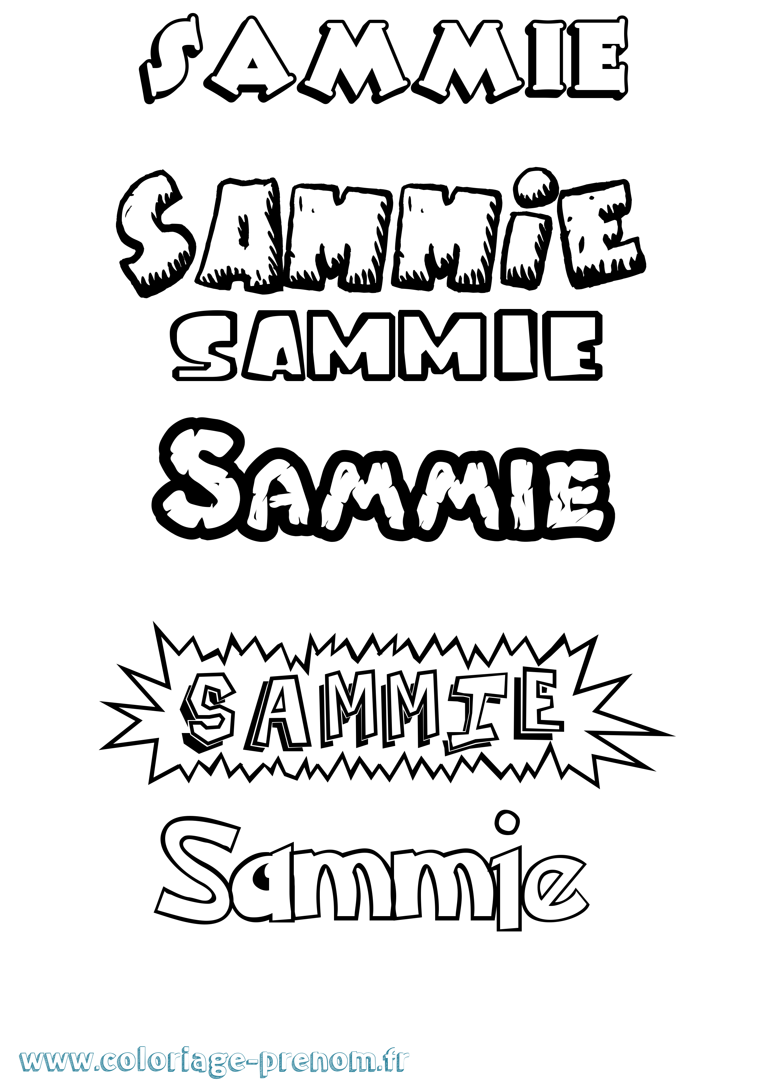 Coloriage prénom Sammie Dessin Animé