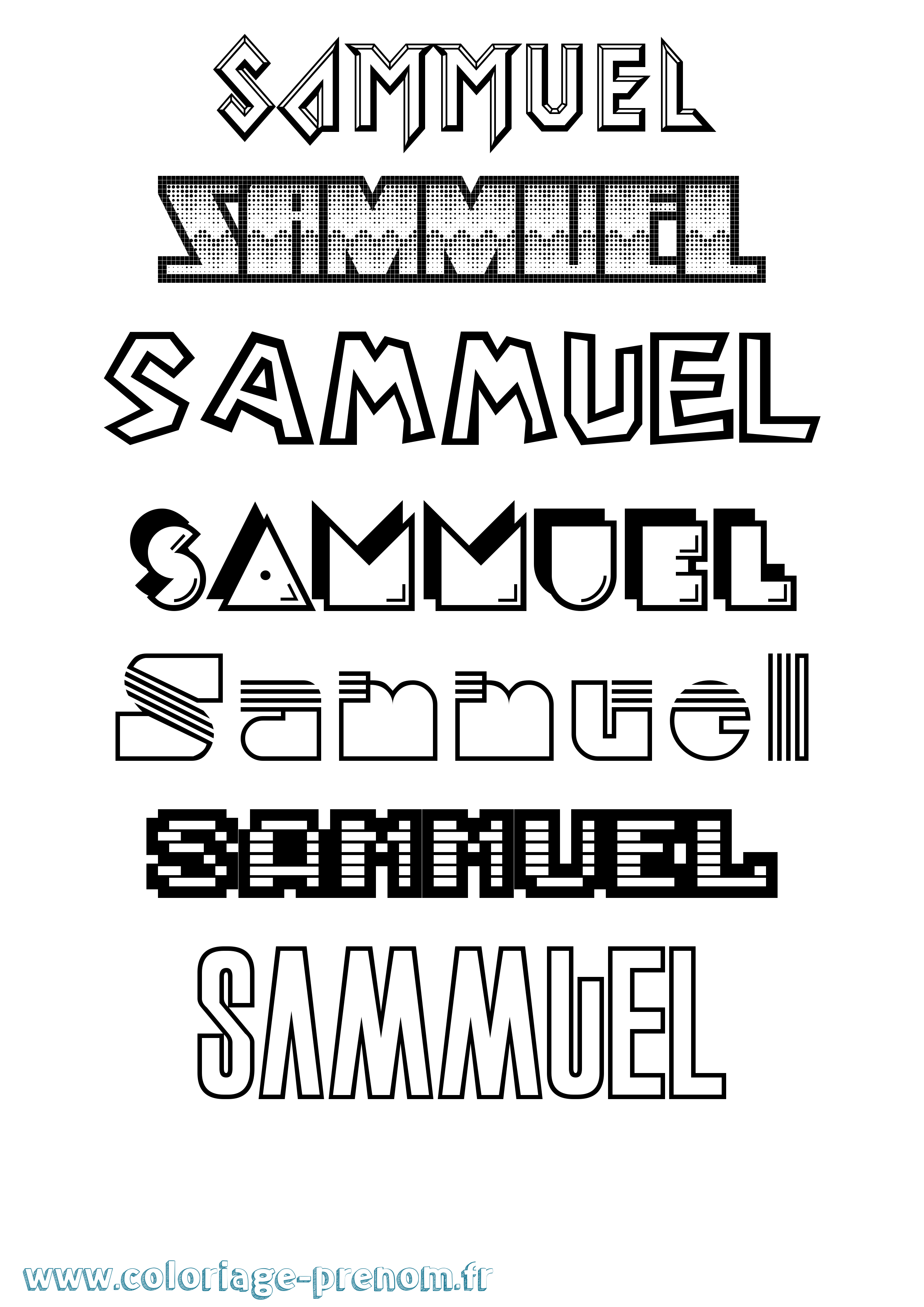 Coloriage prénom Sammuel Jeux Vidéos