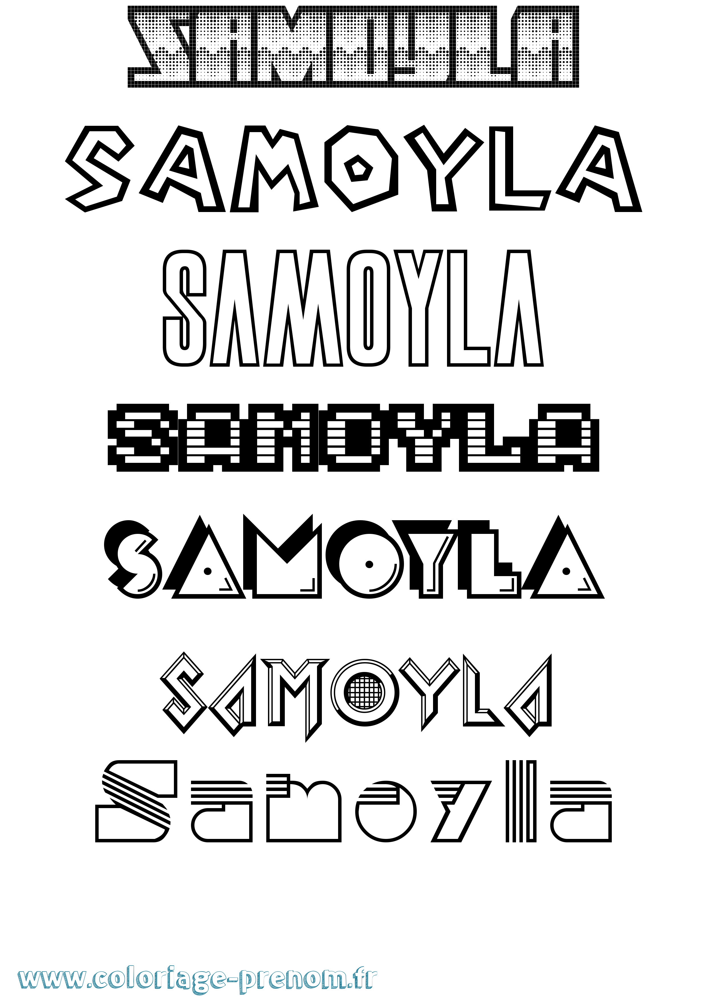 Coloriage prénom Samoyla Jeux Vidéos