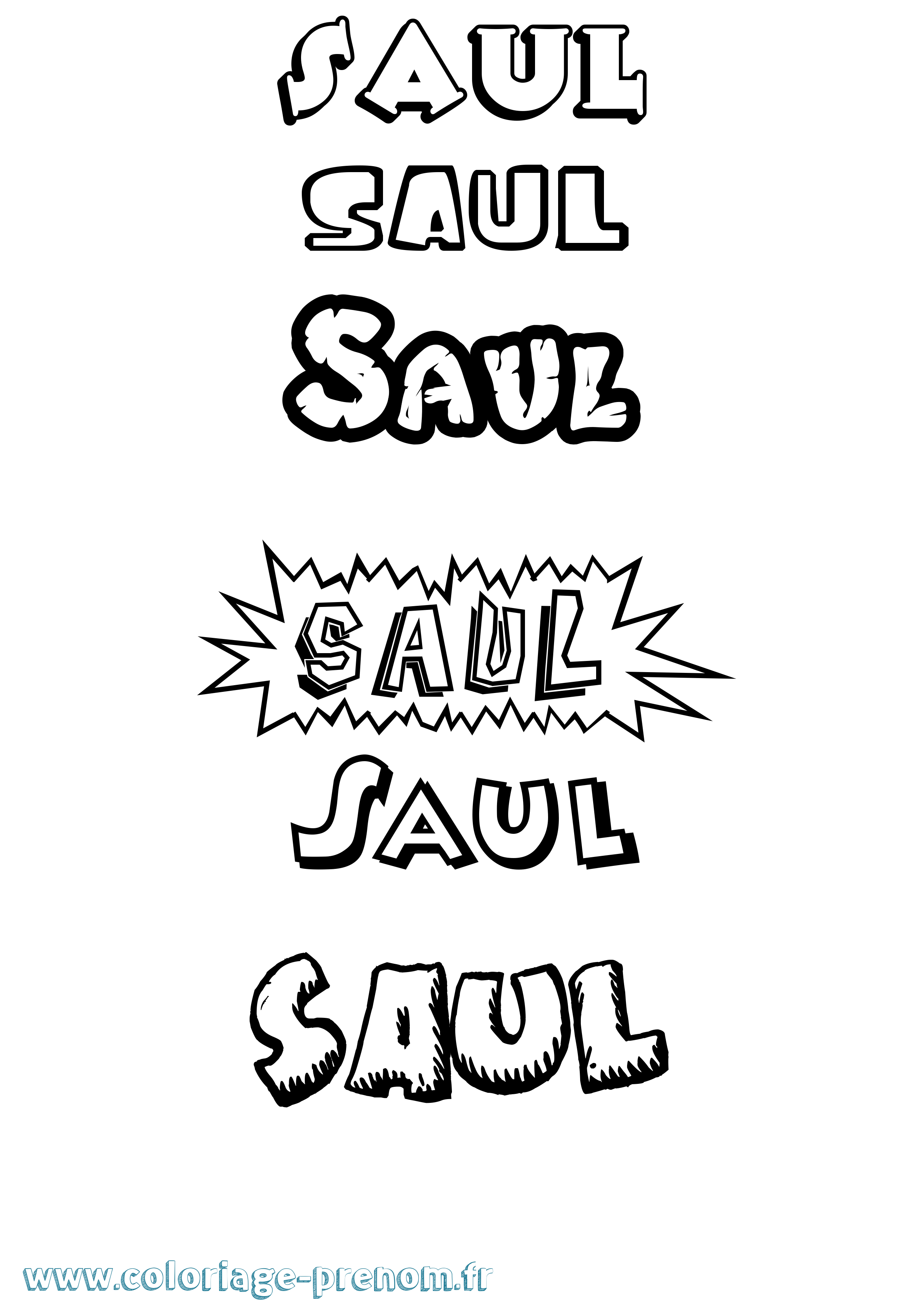 Coloriage prénom Saul Dessin Animé