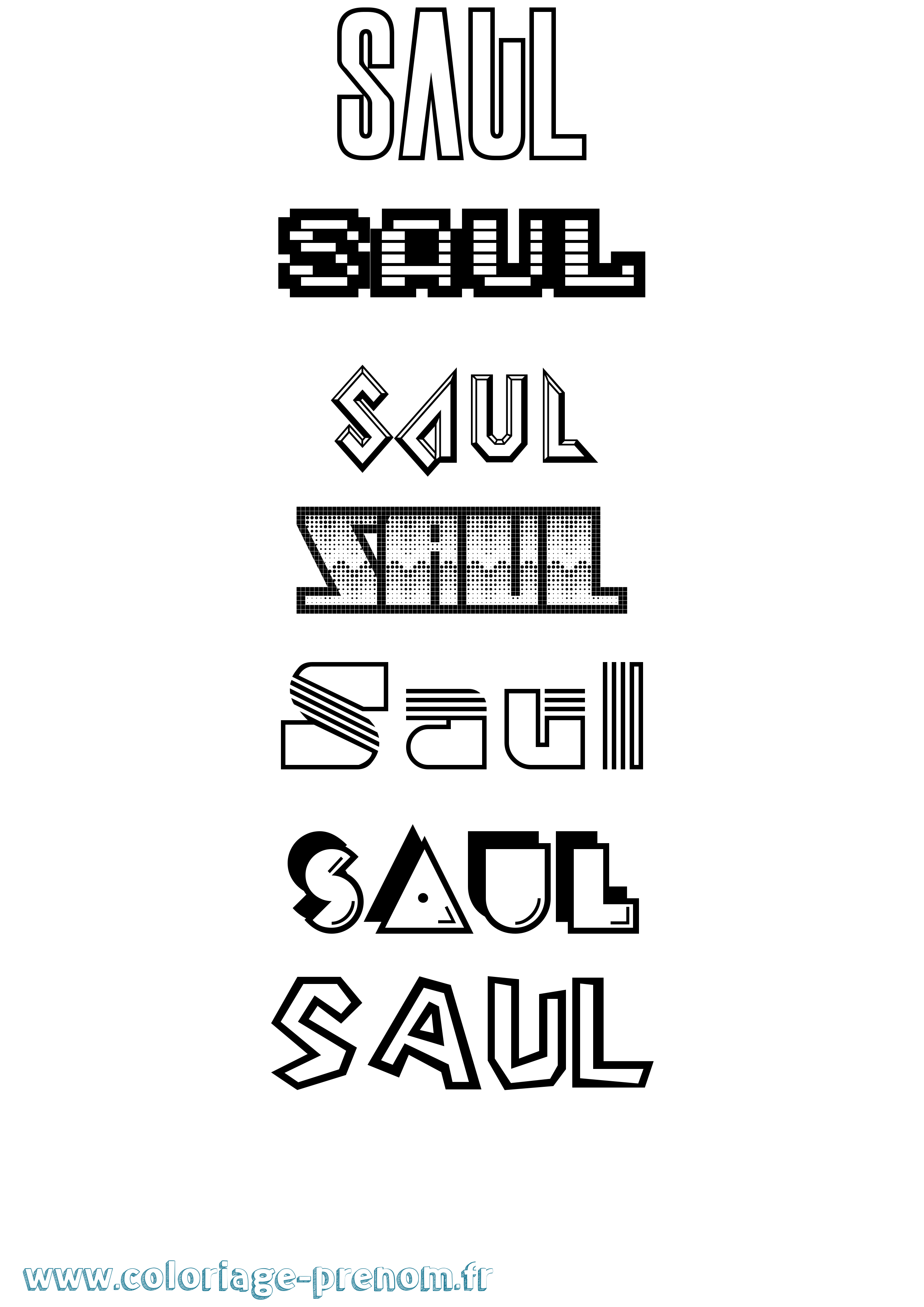 Coloriage prénom Saul Jeux Vidéos