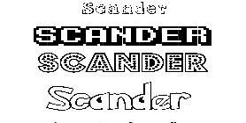 Coloriage Scander