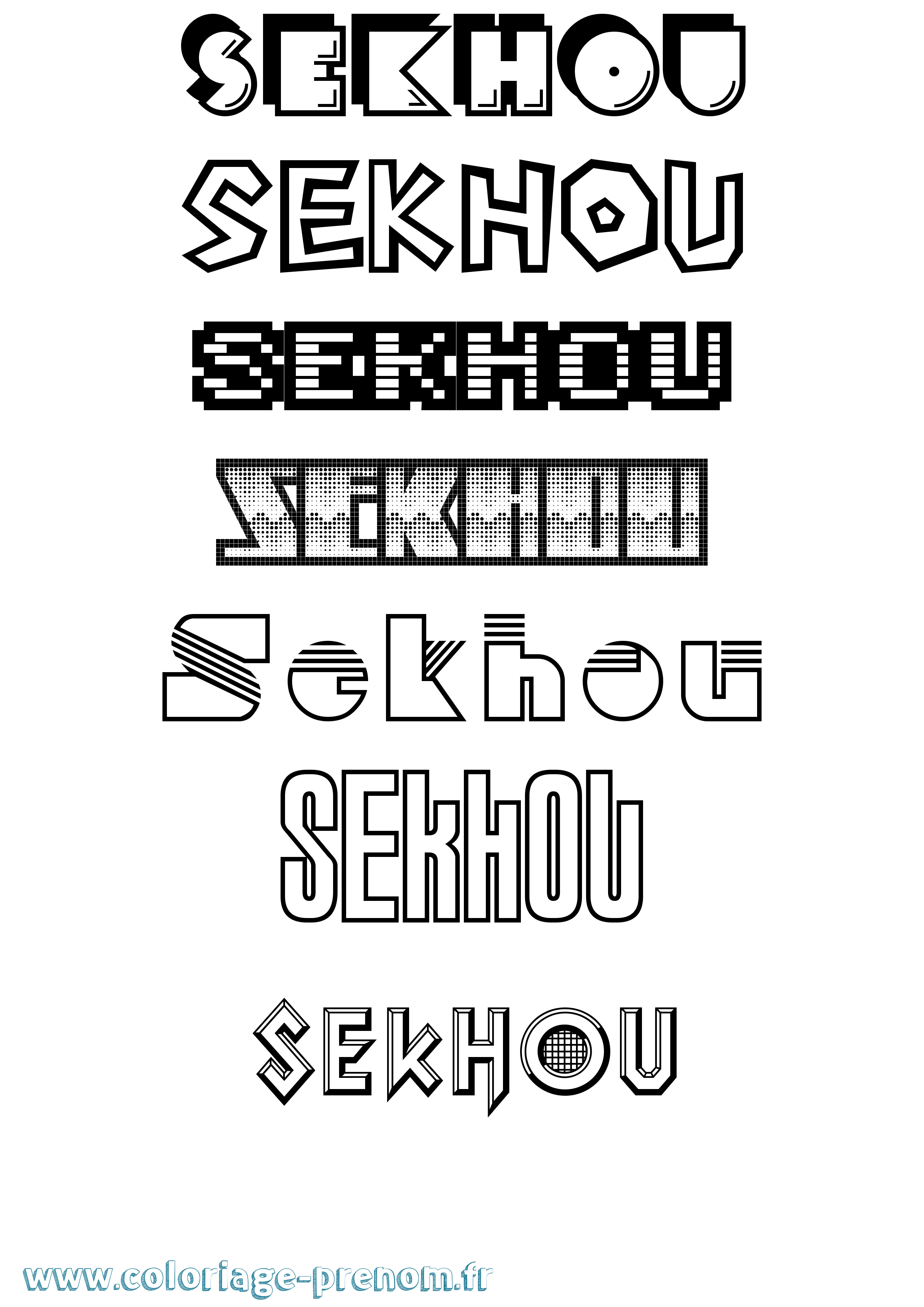 Coloriage Sekhou Jeux Vidéos Coloriage prénom Sekhou Jeux Vidéos