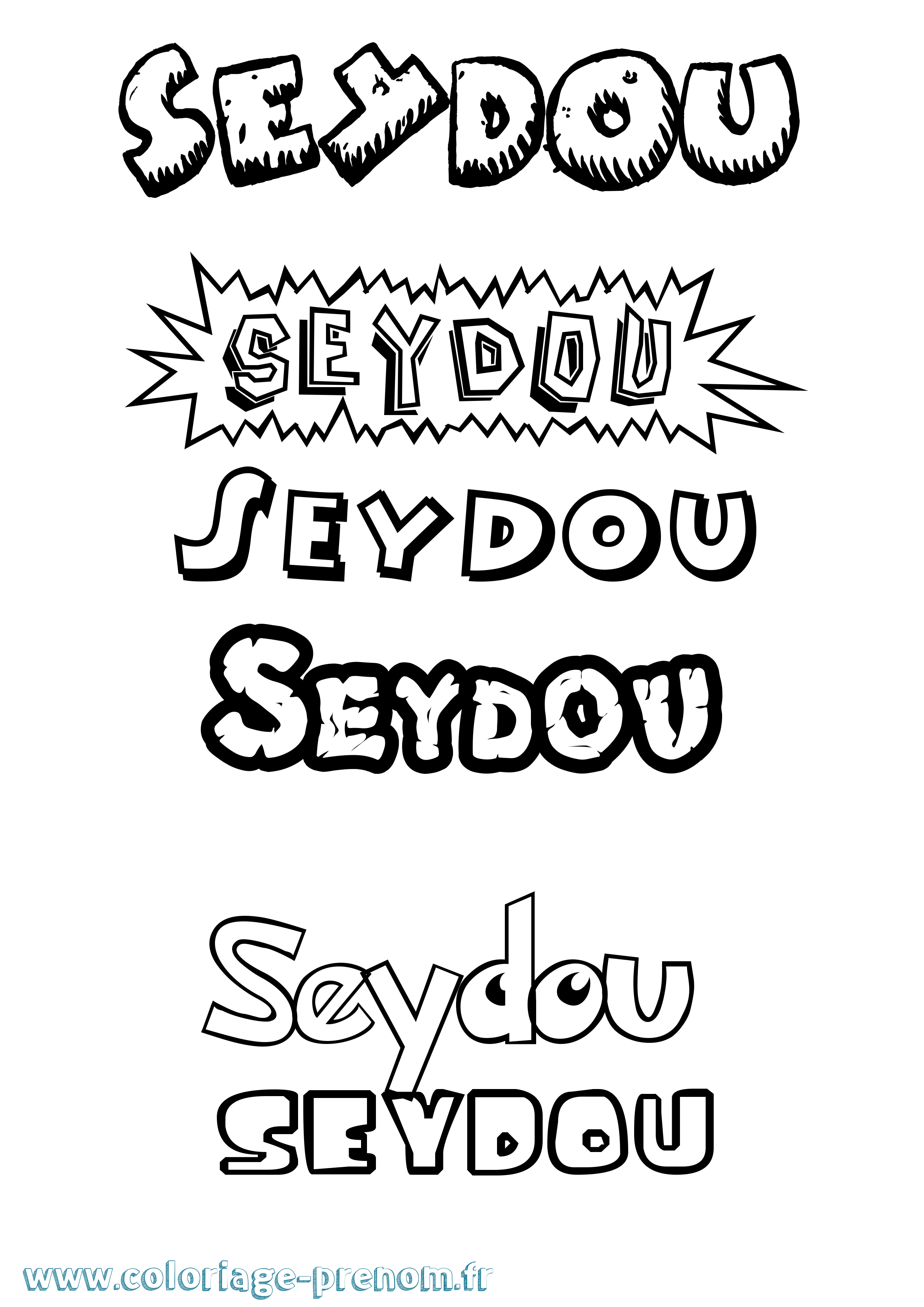 Coloriage prénom Seydou Dessin Animé