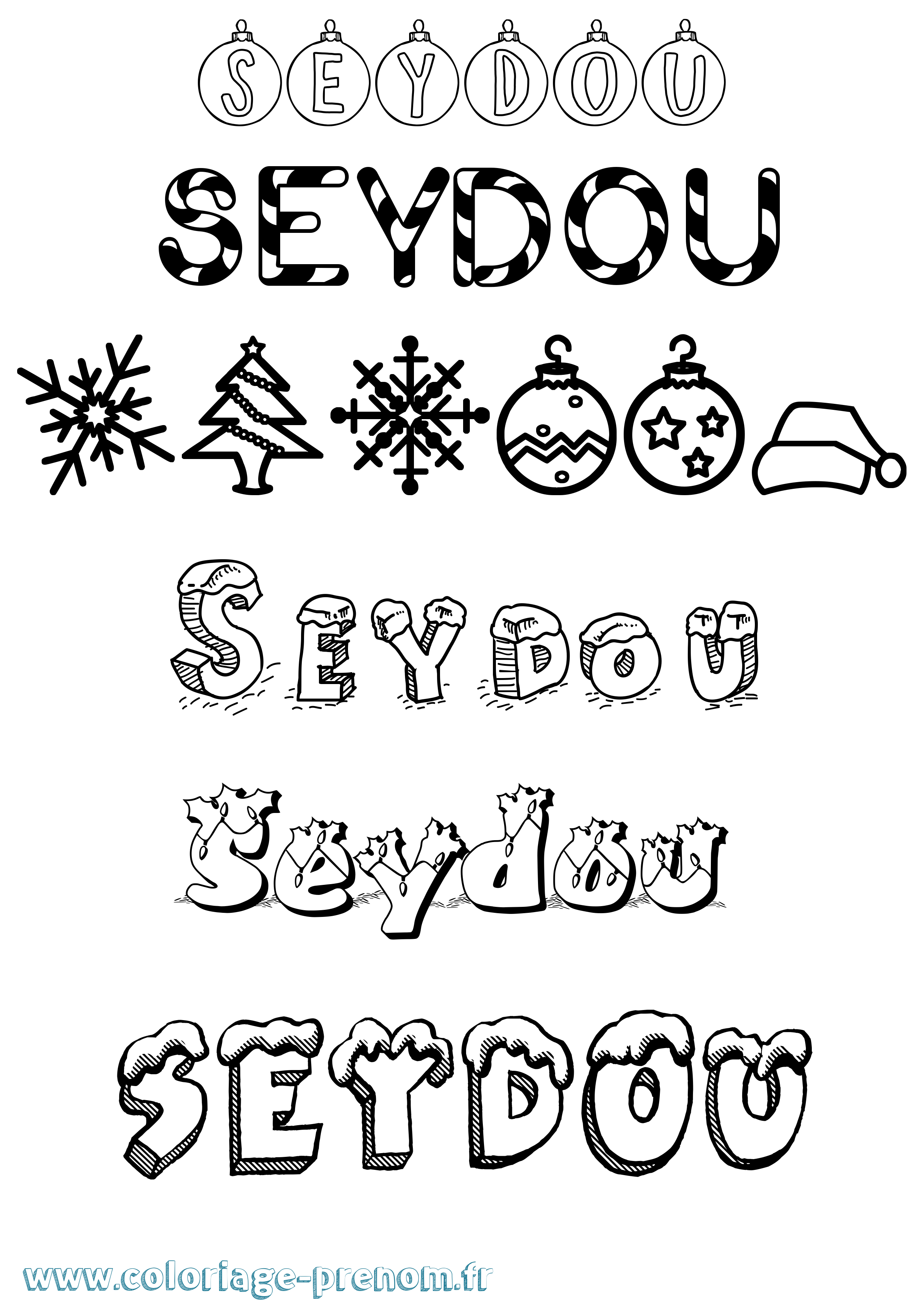 Coloriage prénom Seydou