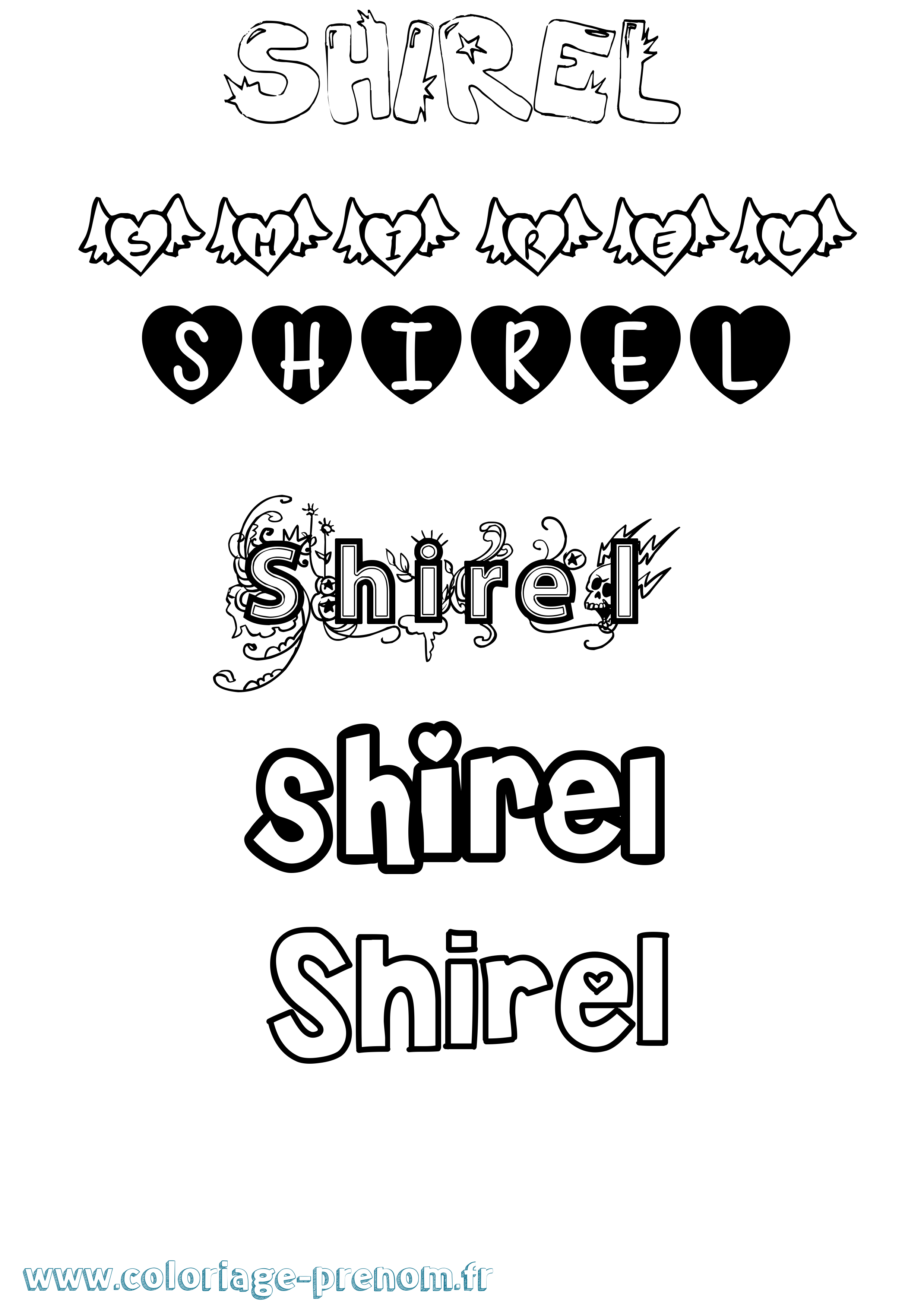 Coloriage prénom Shirel