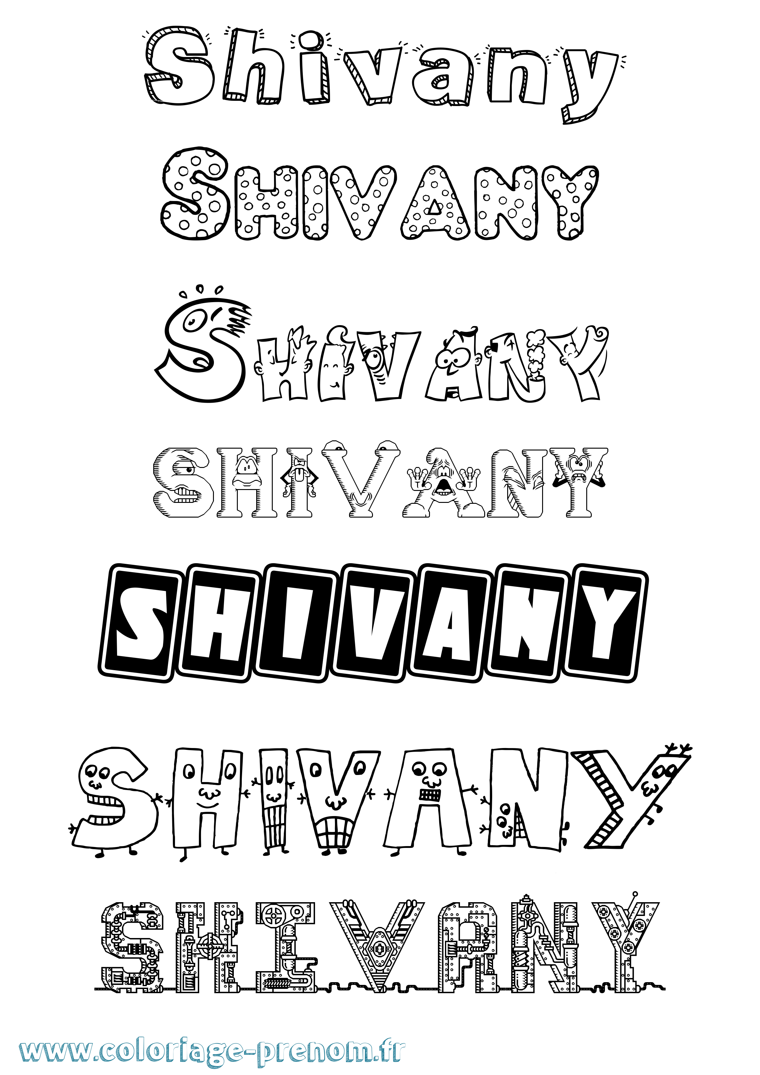 Coloriage Shivany Fun Coloriage prénom Shivany Fun
