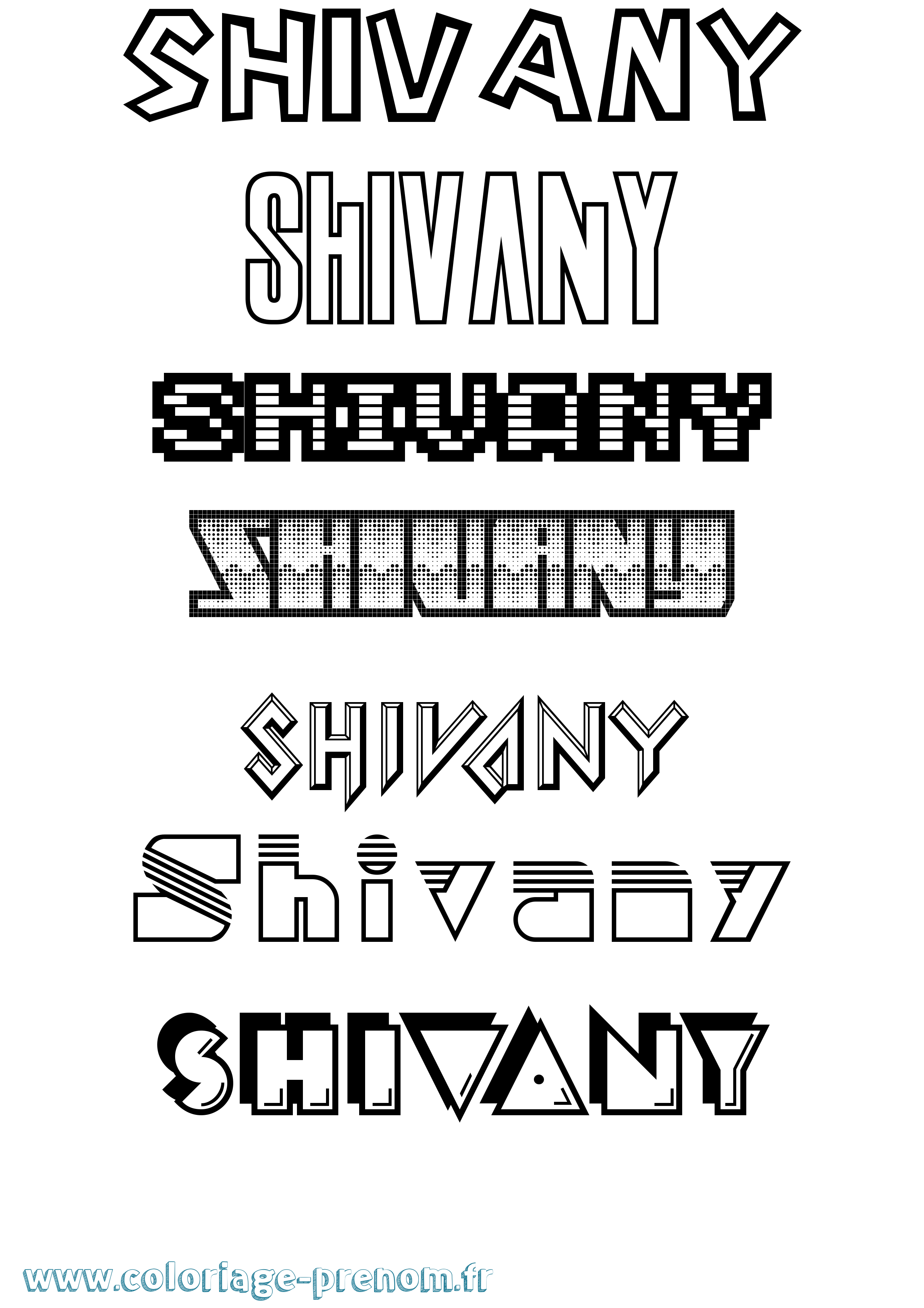 Coloriage Shivany Jeux Vidéos Coloriage prénom Shivany Jeux Vidéos