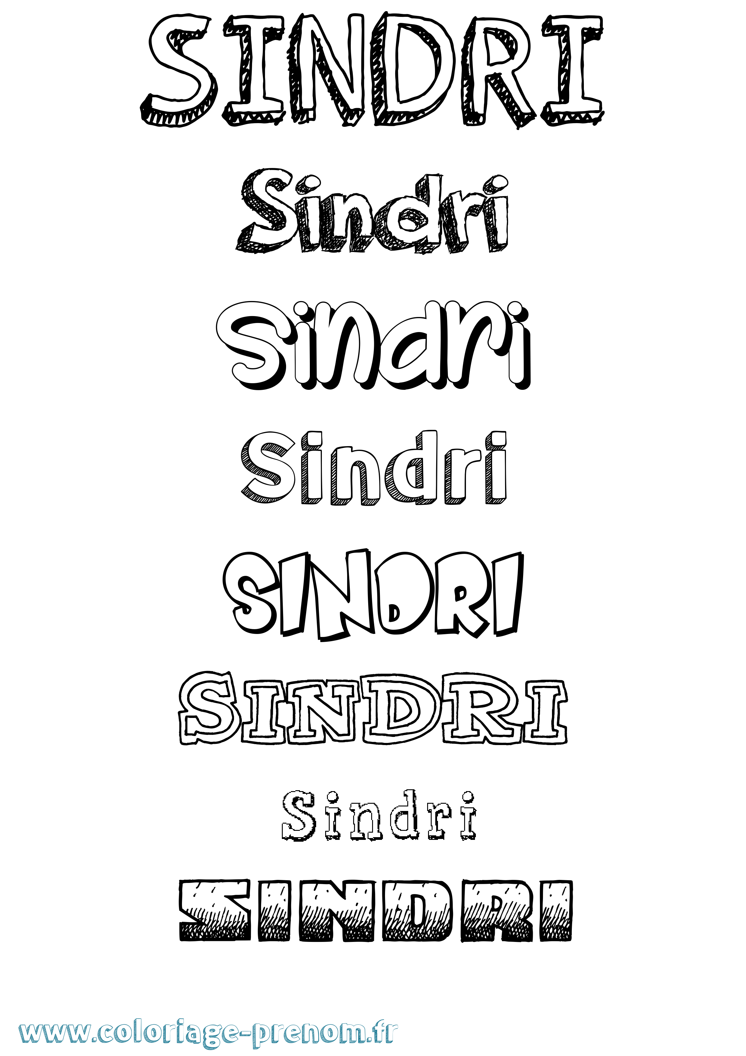 Coloriage Sindri Dessiné Coloriage prénom Sindri Dessiné