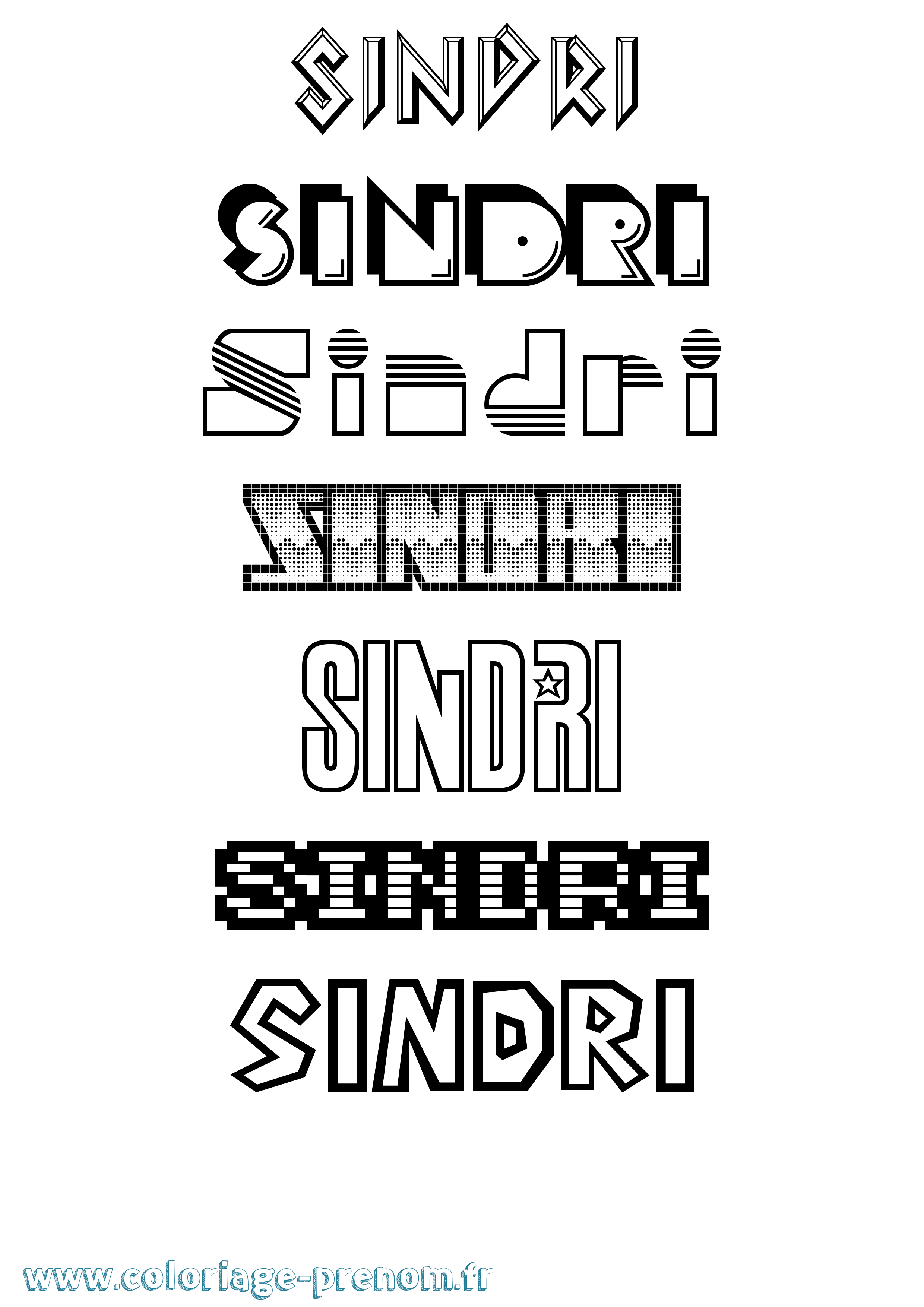 Coloriage Sindri Jeux Vidéos Coloriage prénom Sindri Jeux Vidéos