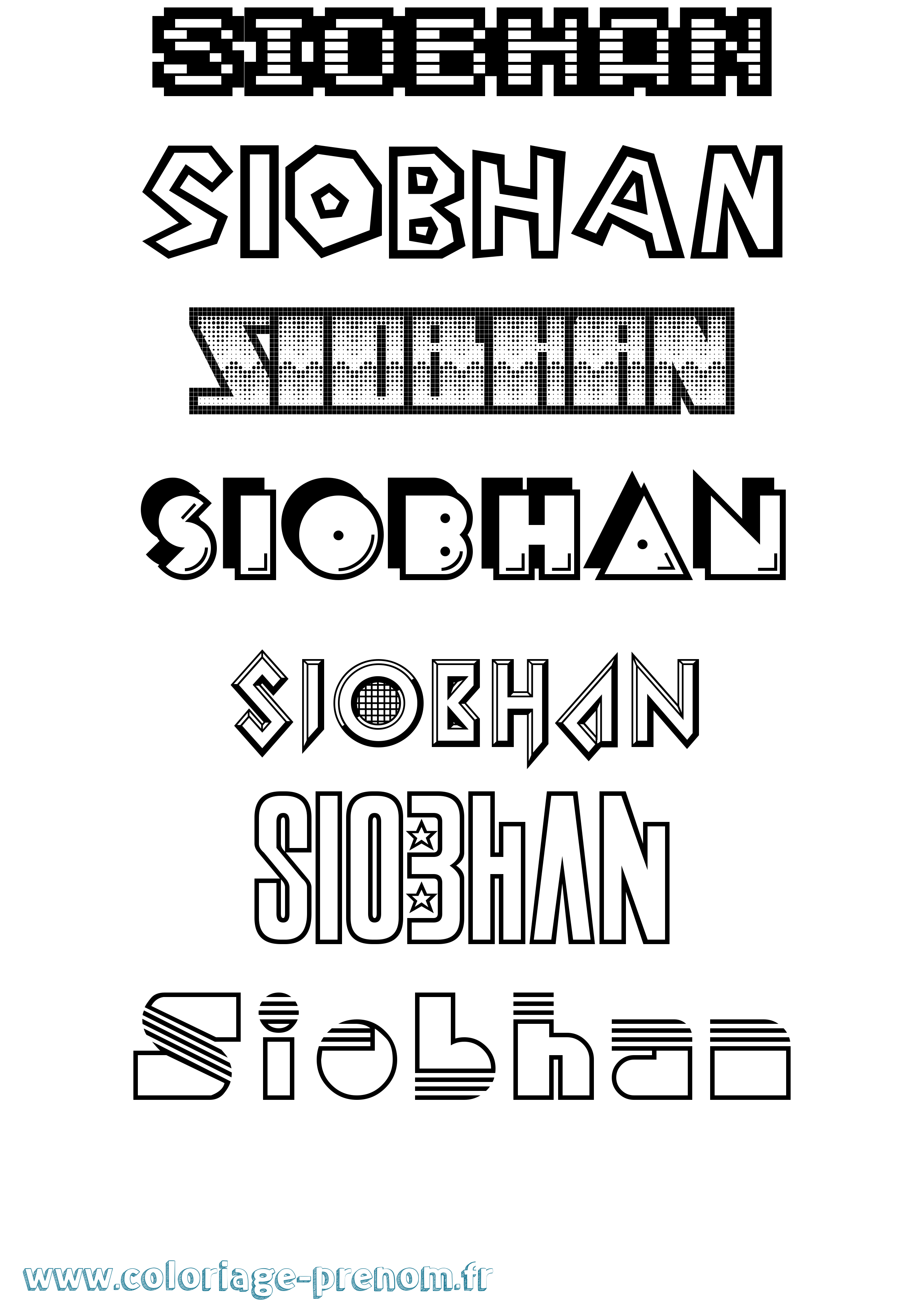 Coloriage prénom Siobhan Jeux Vidéos