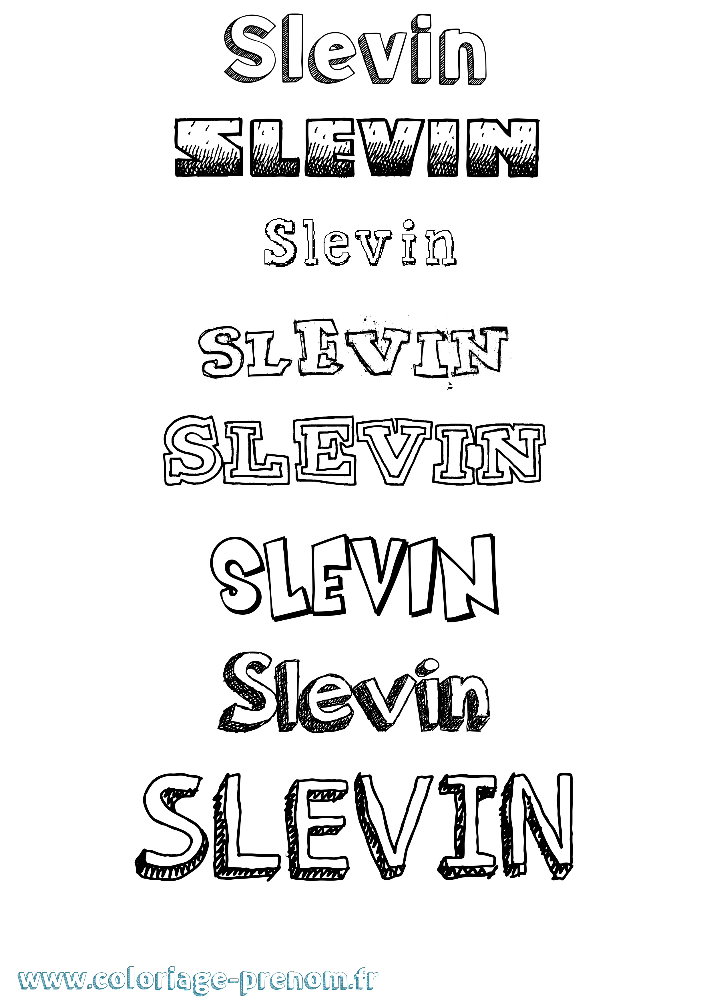 Coloriage Slevin Dessiné Coloriage prénom Slevin Dessiné