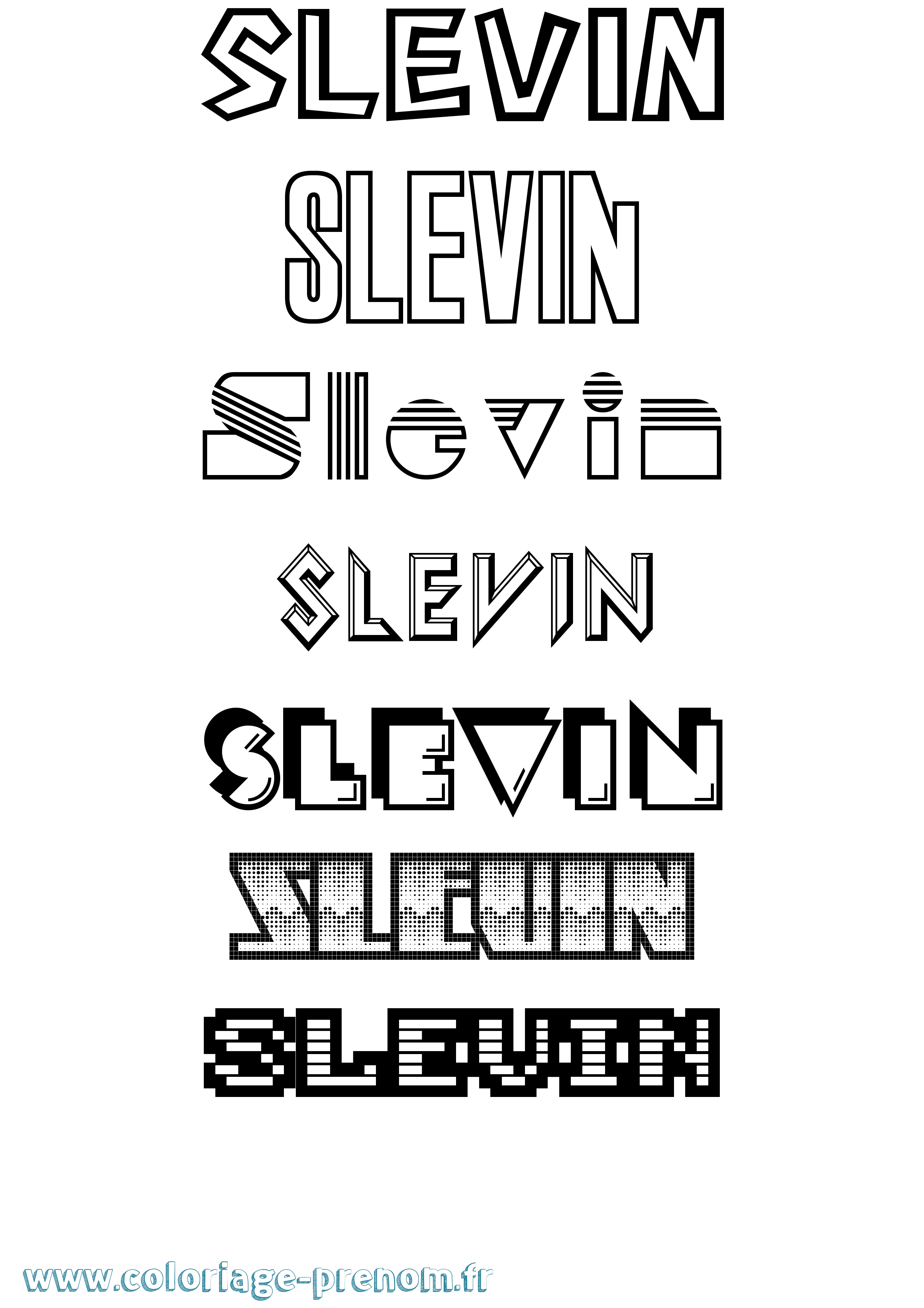 Coloriage Slevin Jeux Vidéos Coloriage prénom Slevin Jeux Vidéos