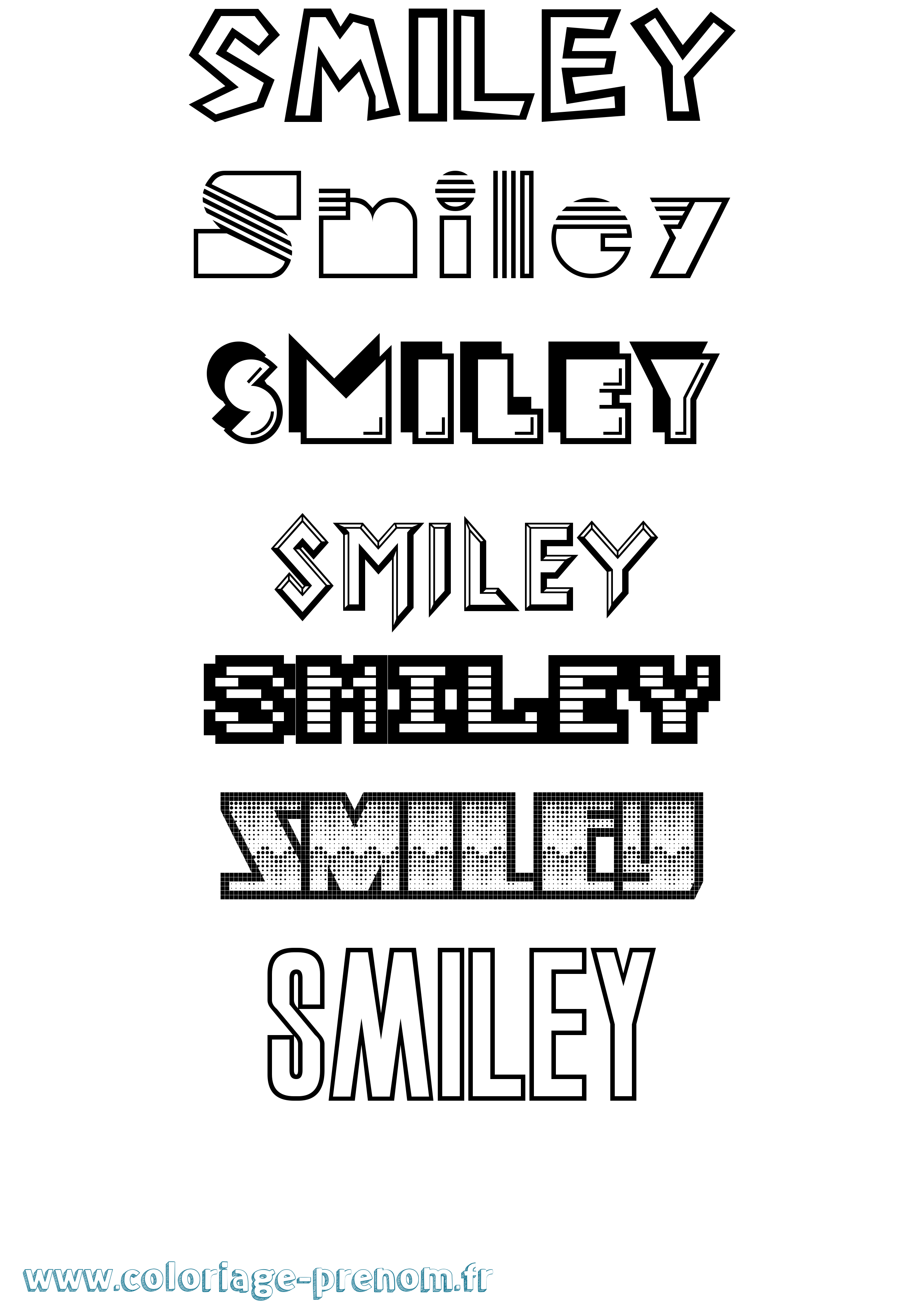 Coloriage Smiley Jeux Vidéos Coloriage prénom Smiley Jeux Vidéos