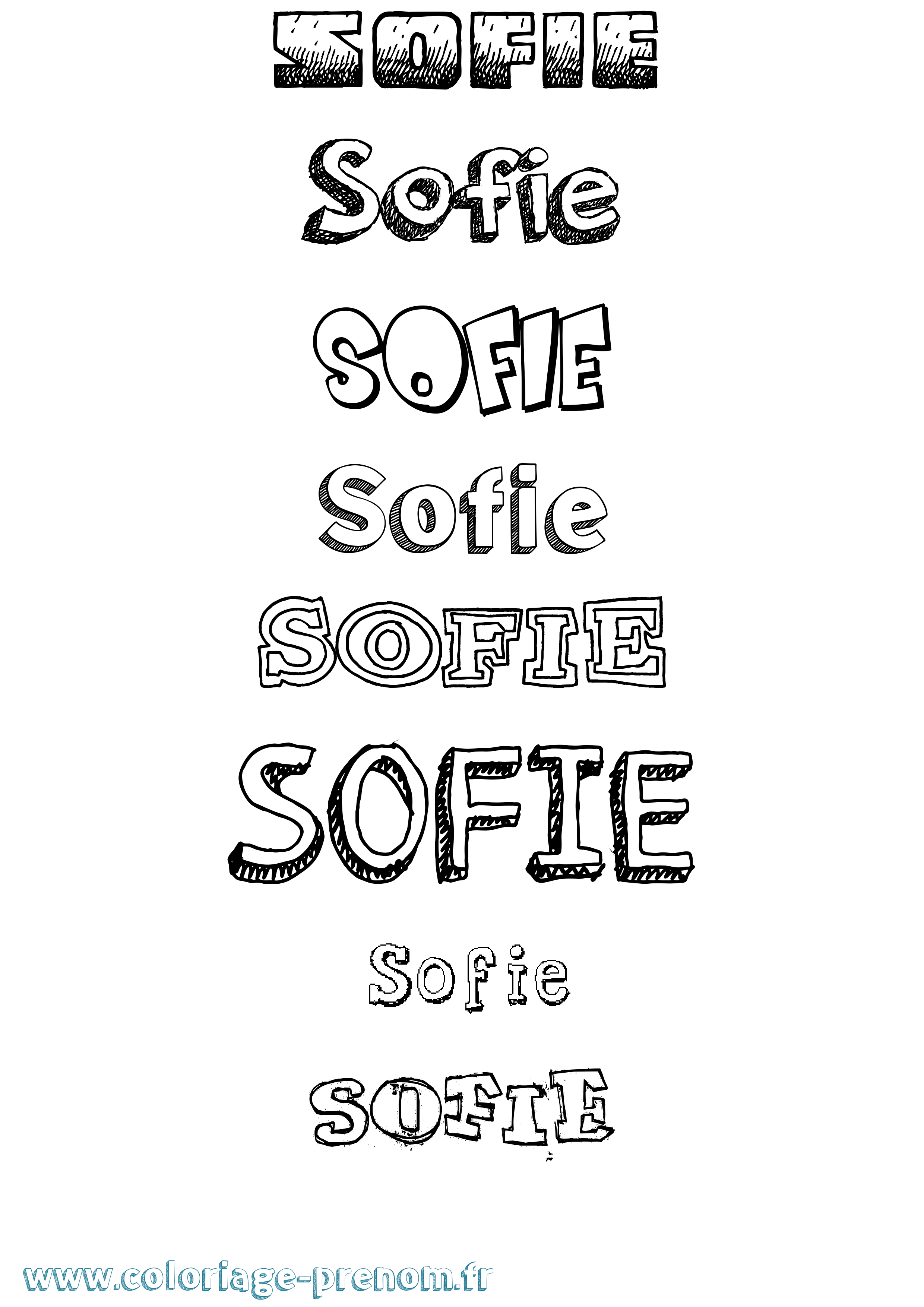 Coloriage prénom Sofie Dessiné