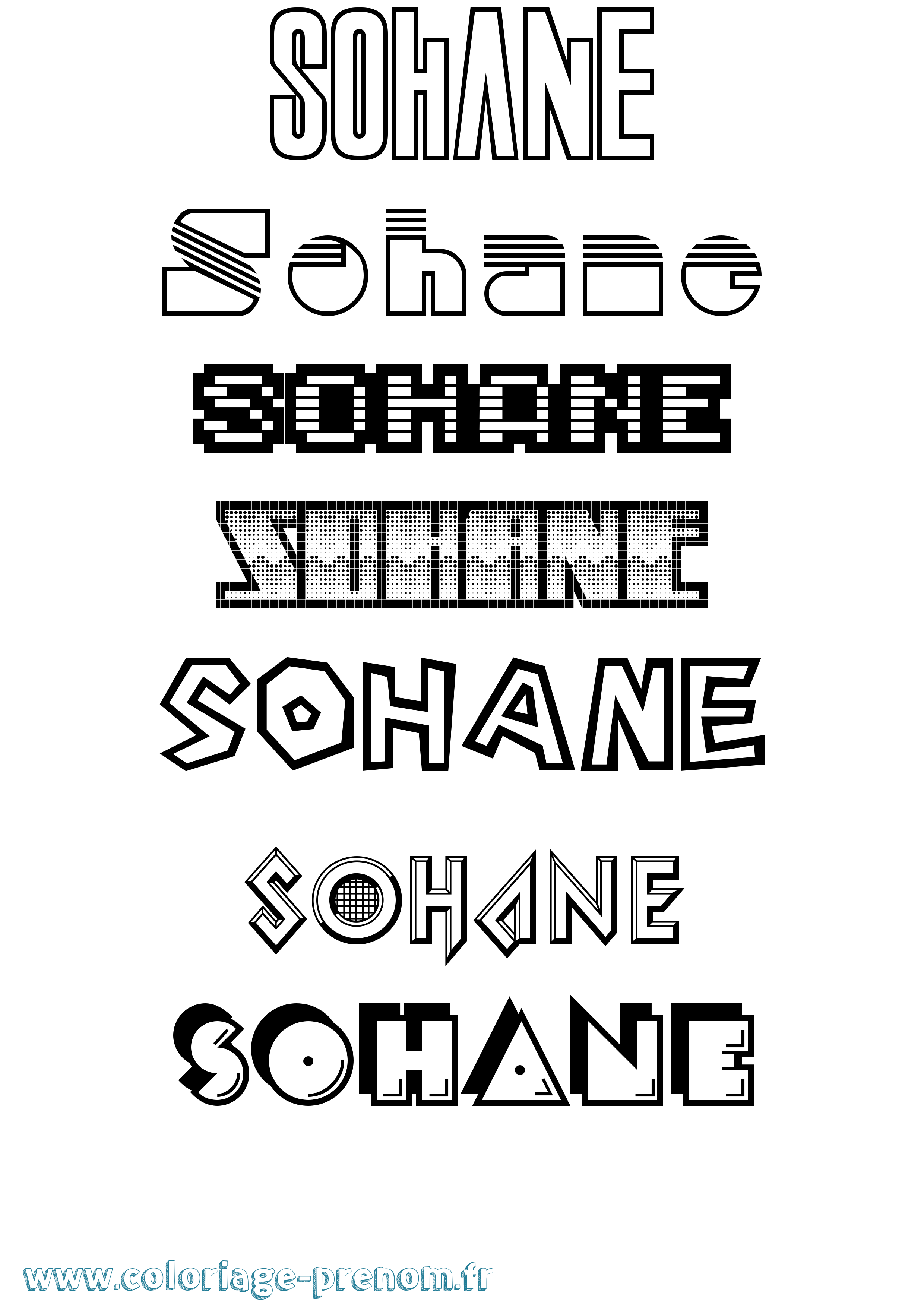 Coloriage Sohane Jeux Vidéos Coloriage prénom Sohane Jeux Vidéos