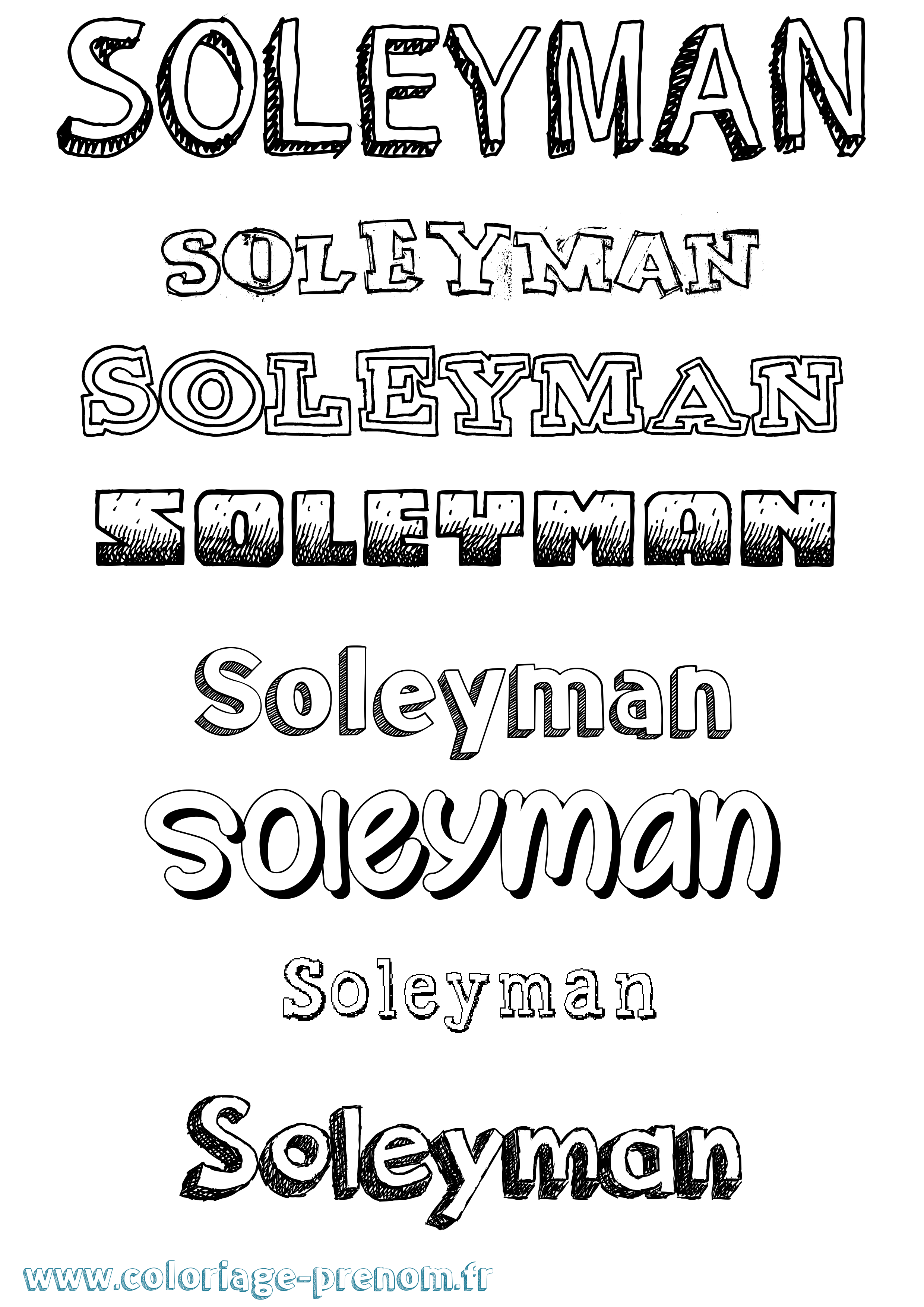 Coloriage Soleyman Dessiné Coloriage prénom Soleyman Dessiné