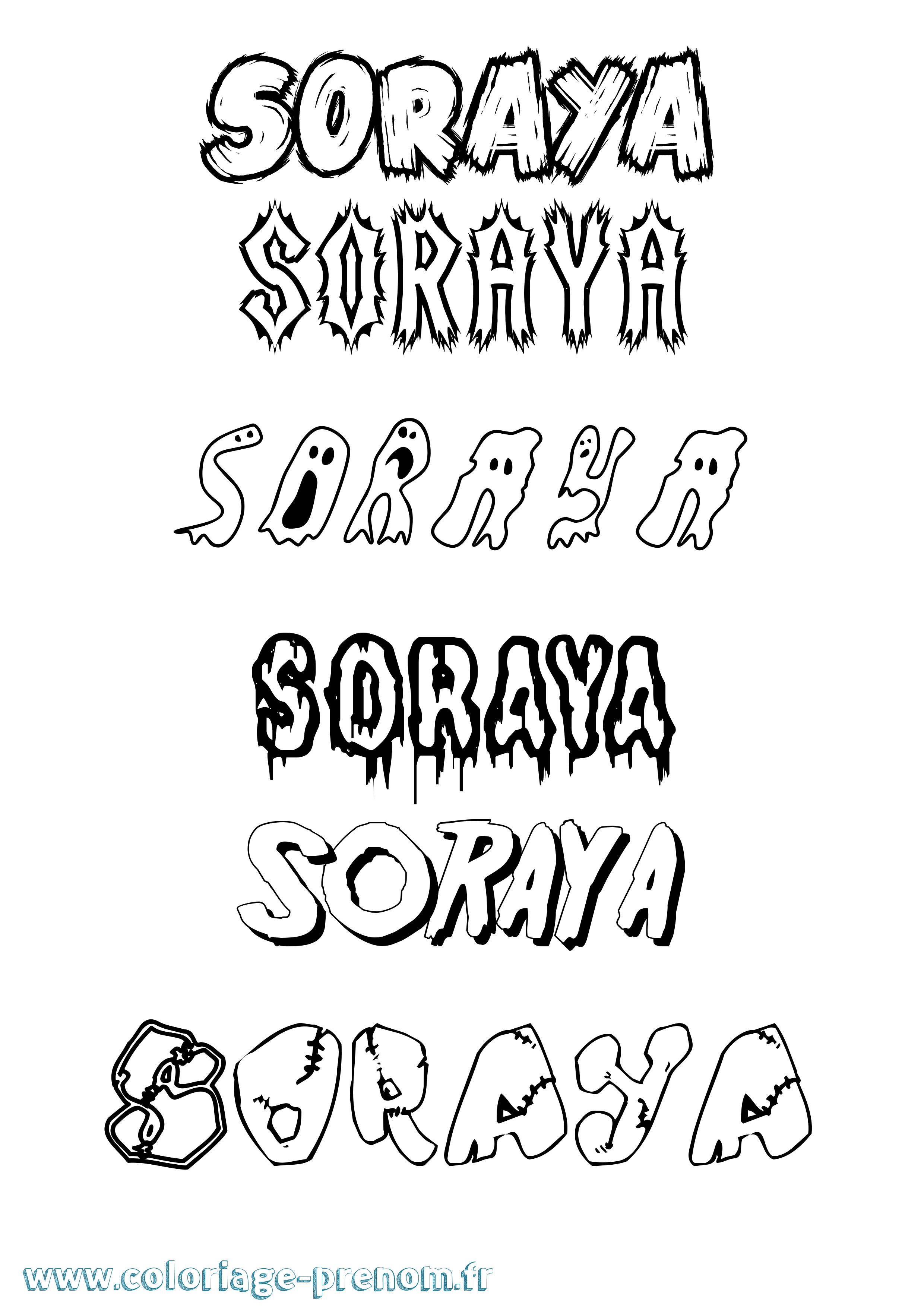 Coloriage prénom Soraya