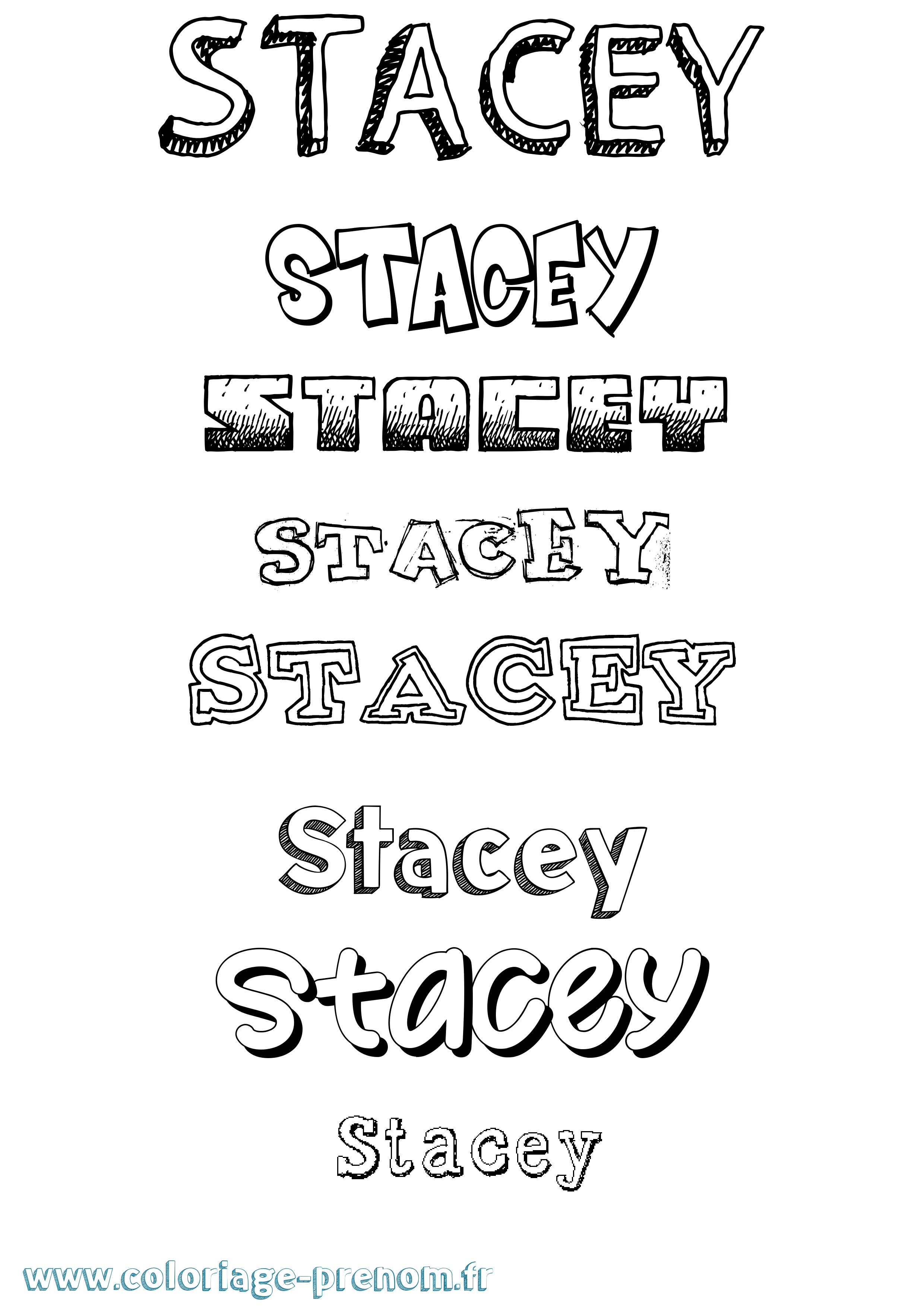 Coloriage Stacey Dessiné Coloriage prénom Stacey Dessiné
