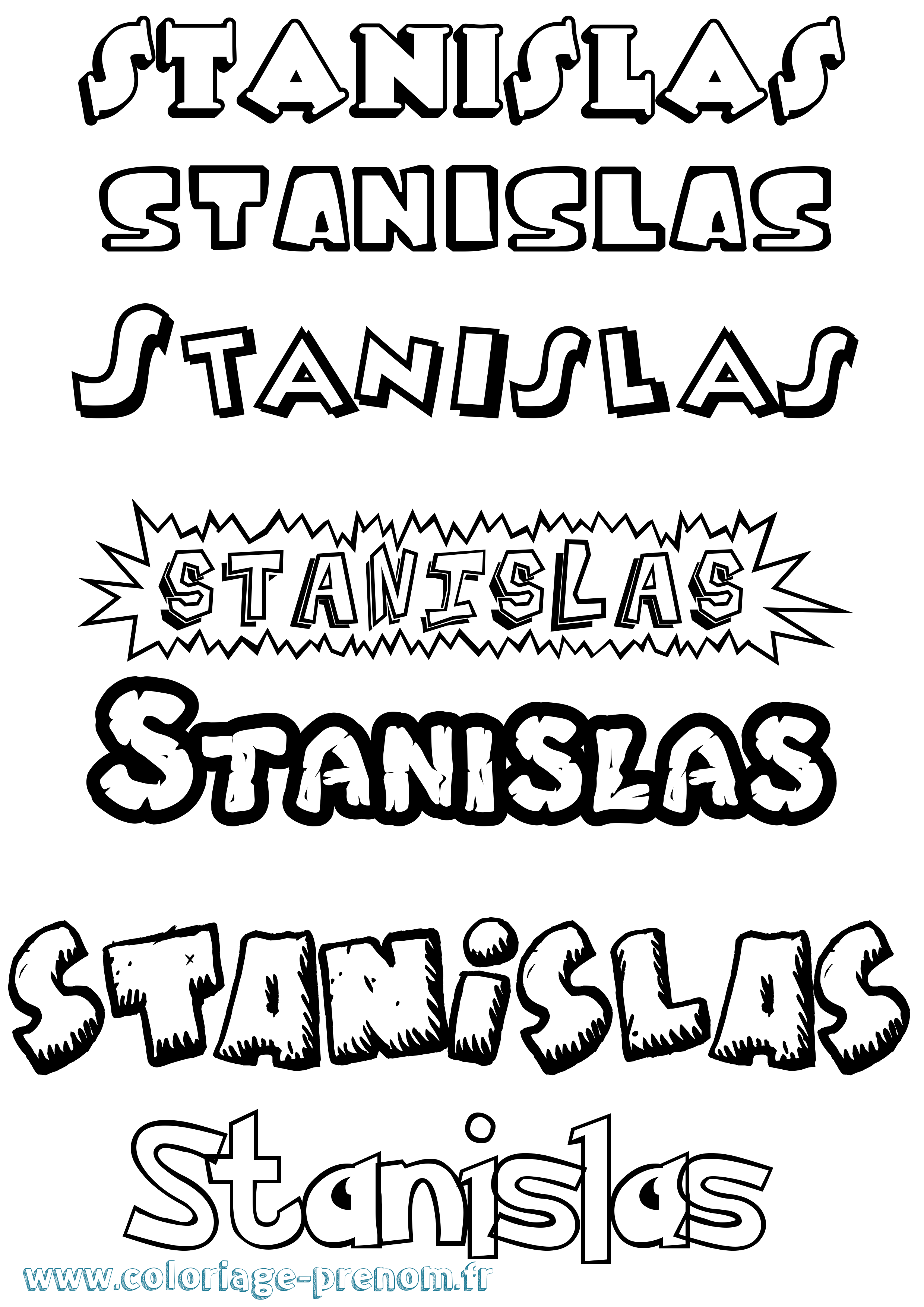 Coloriage prénom Stanislas