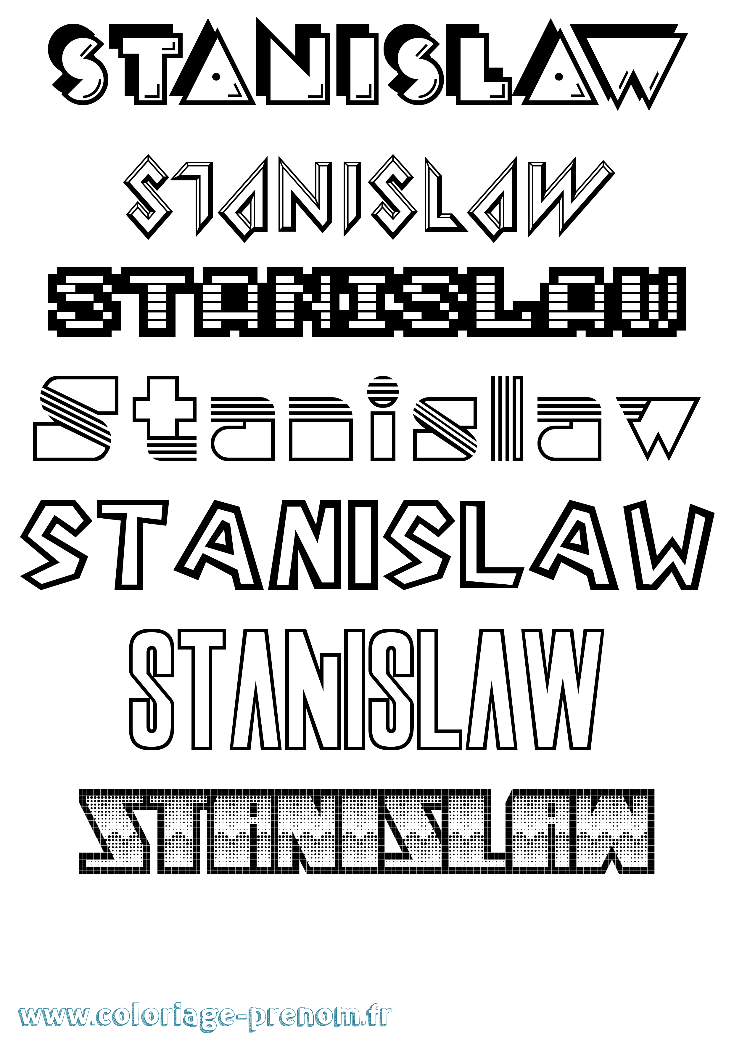 Coloriage Stanislaw Jeux Vidéos Coloriage prénom Stanislaw Jeux Vidéos