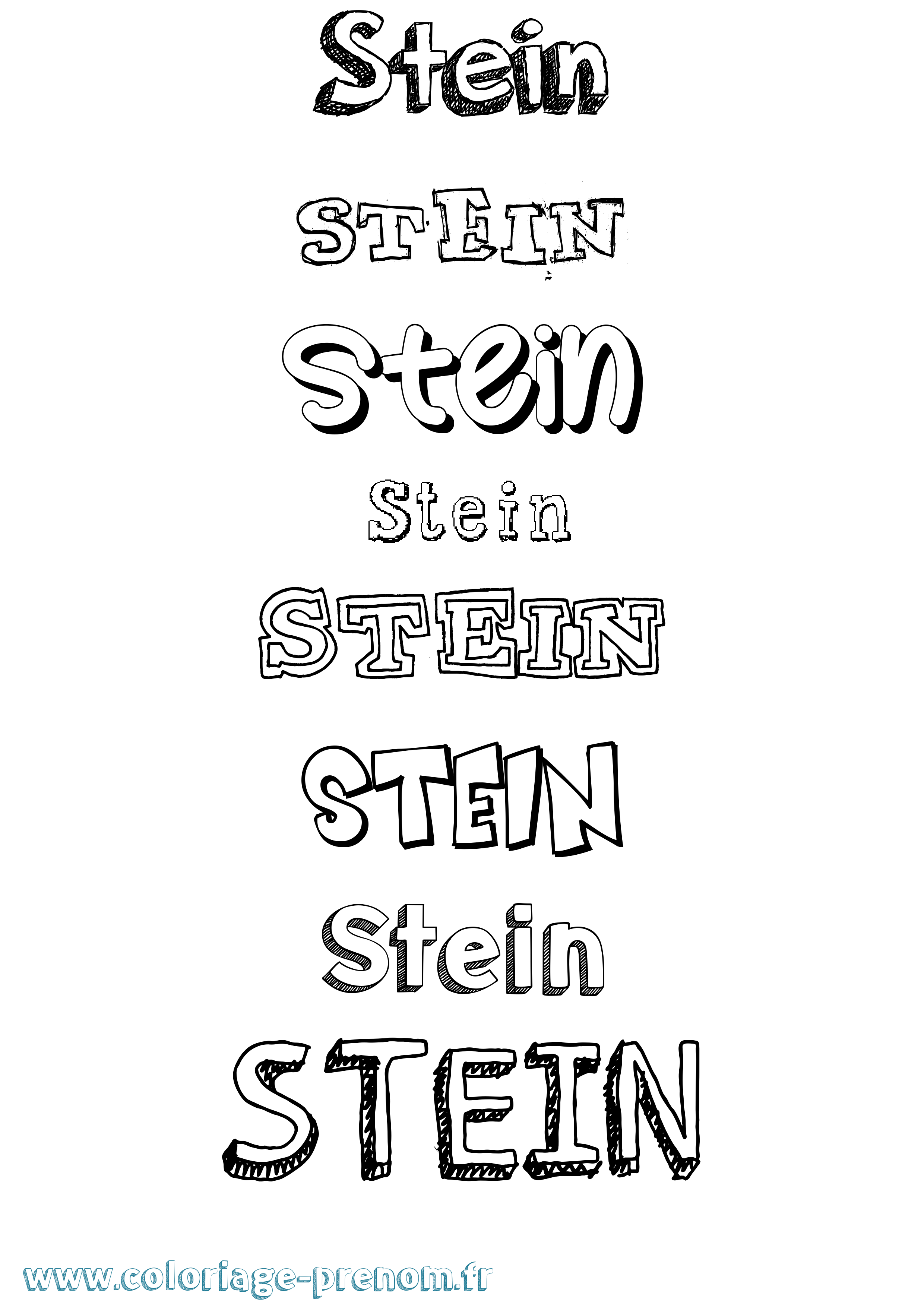 Coloriage Stein Dessiné Coloriage prénom Stein Dessiné
