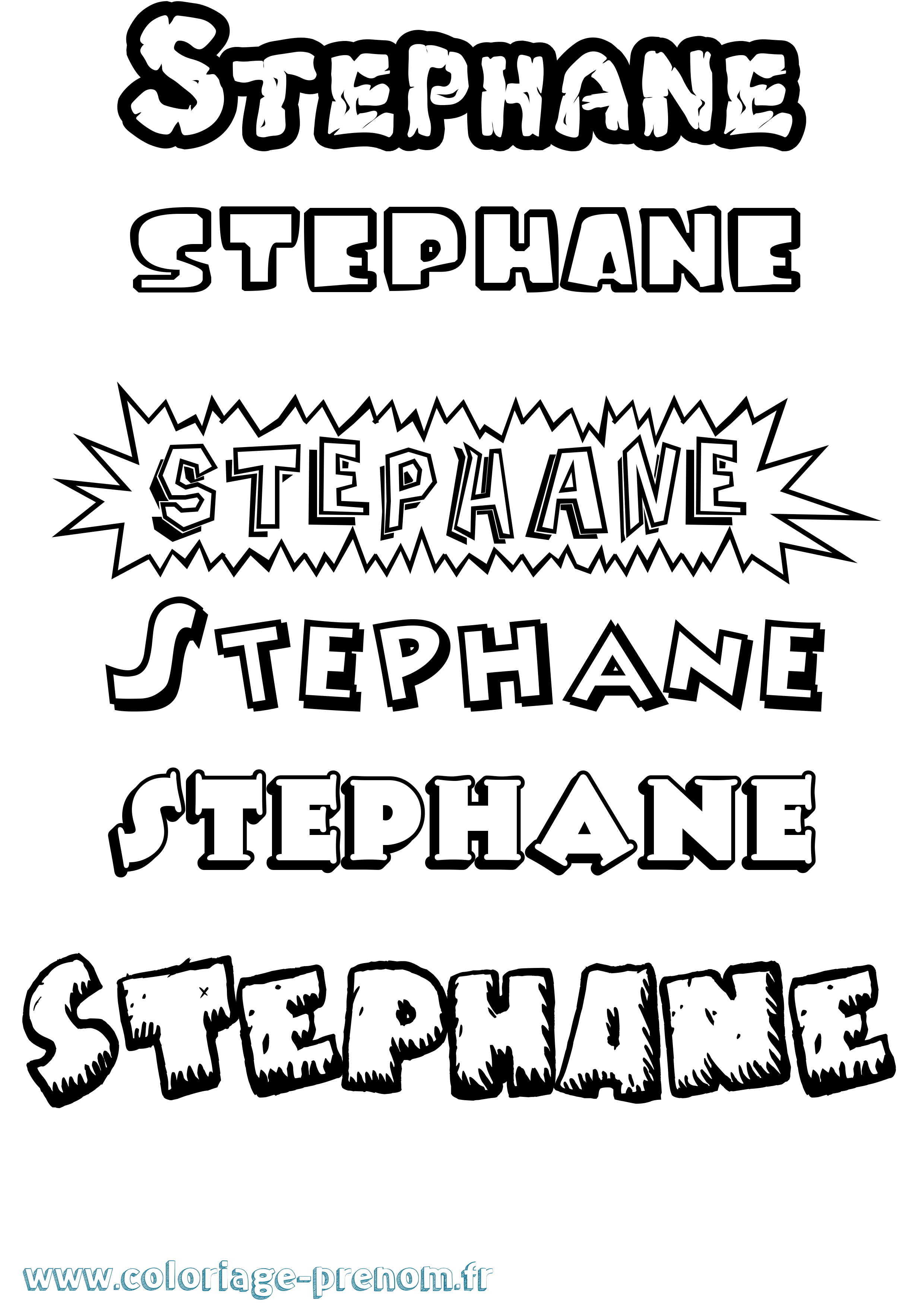 Coloriage Stephane Dessin Animé Coloriage prénom Stephane Dessin Animé