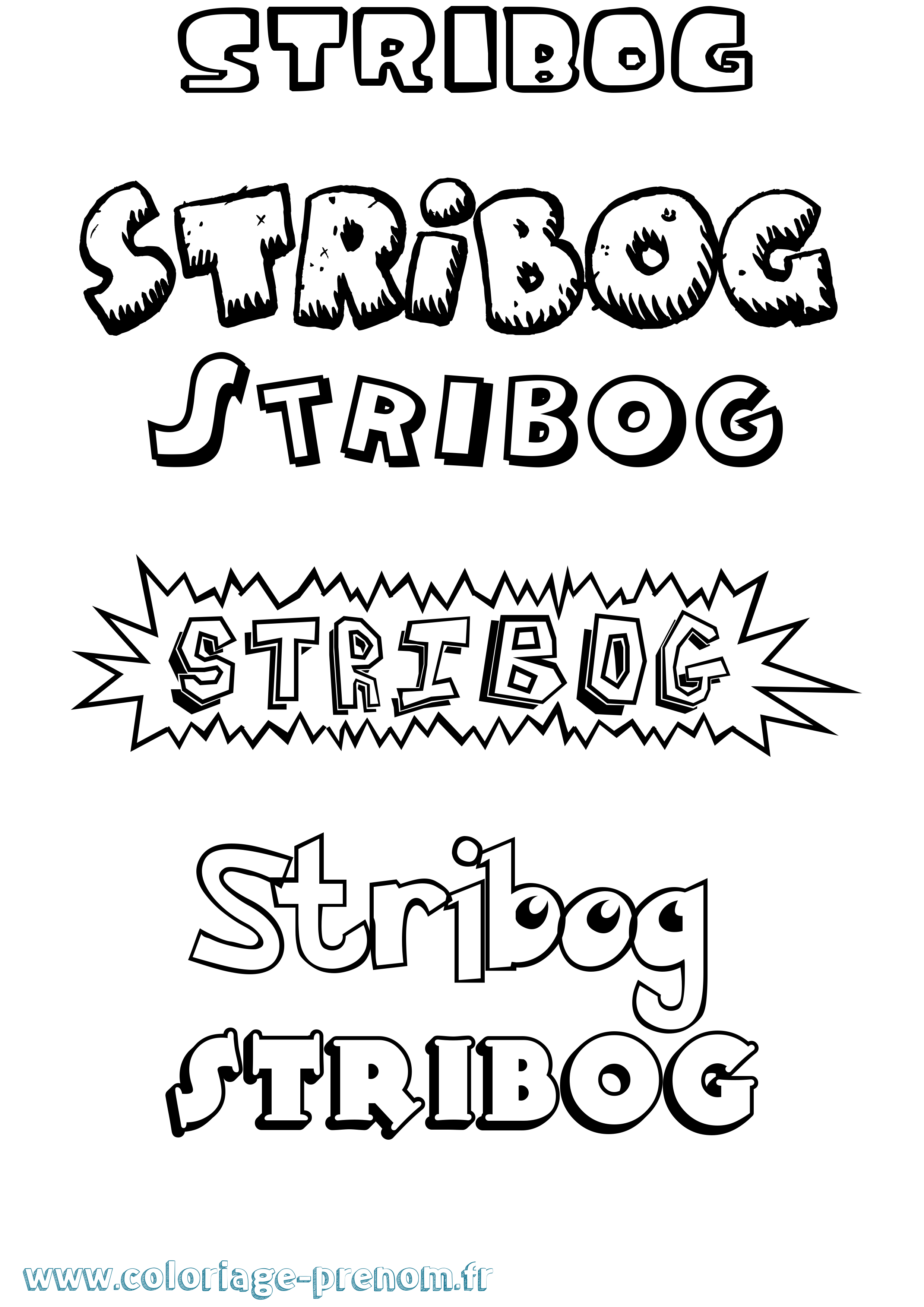 Coloriage prénom Stribog Dessin Animé