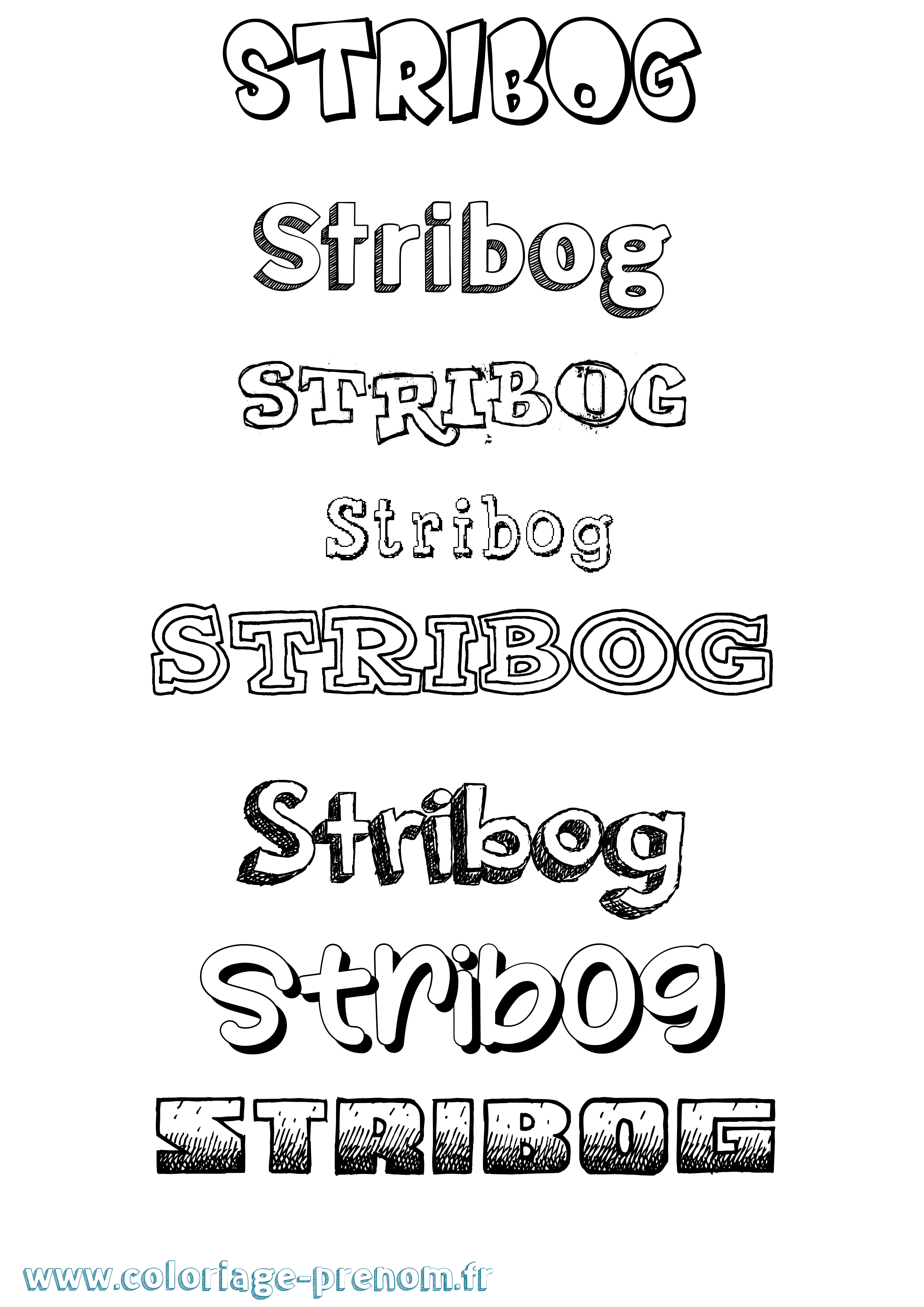 Coloriage Stribog Dessiné Coloriage prénom Stribog Dessiné