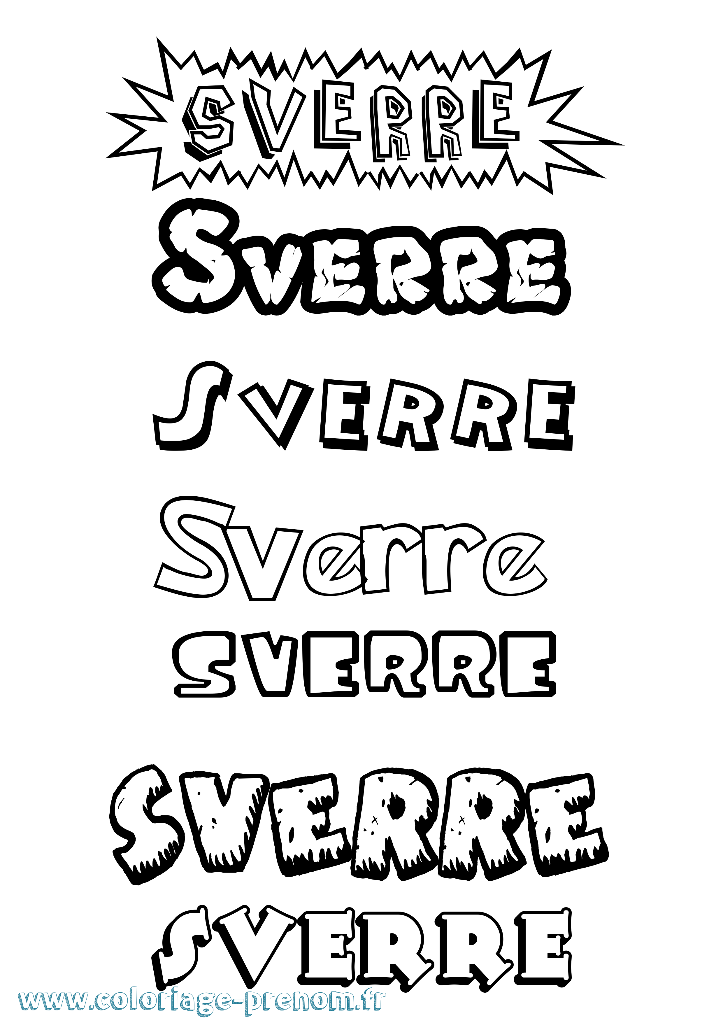 Coloriage prénom Sverre Dessin Animé