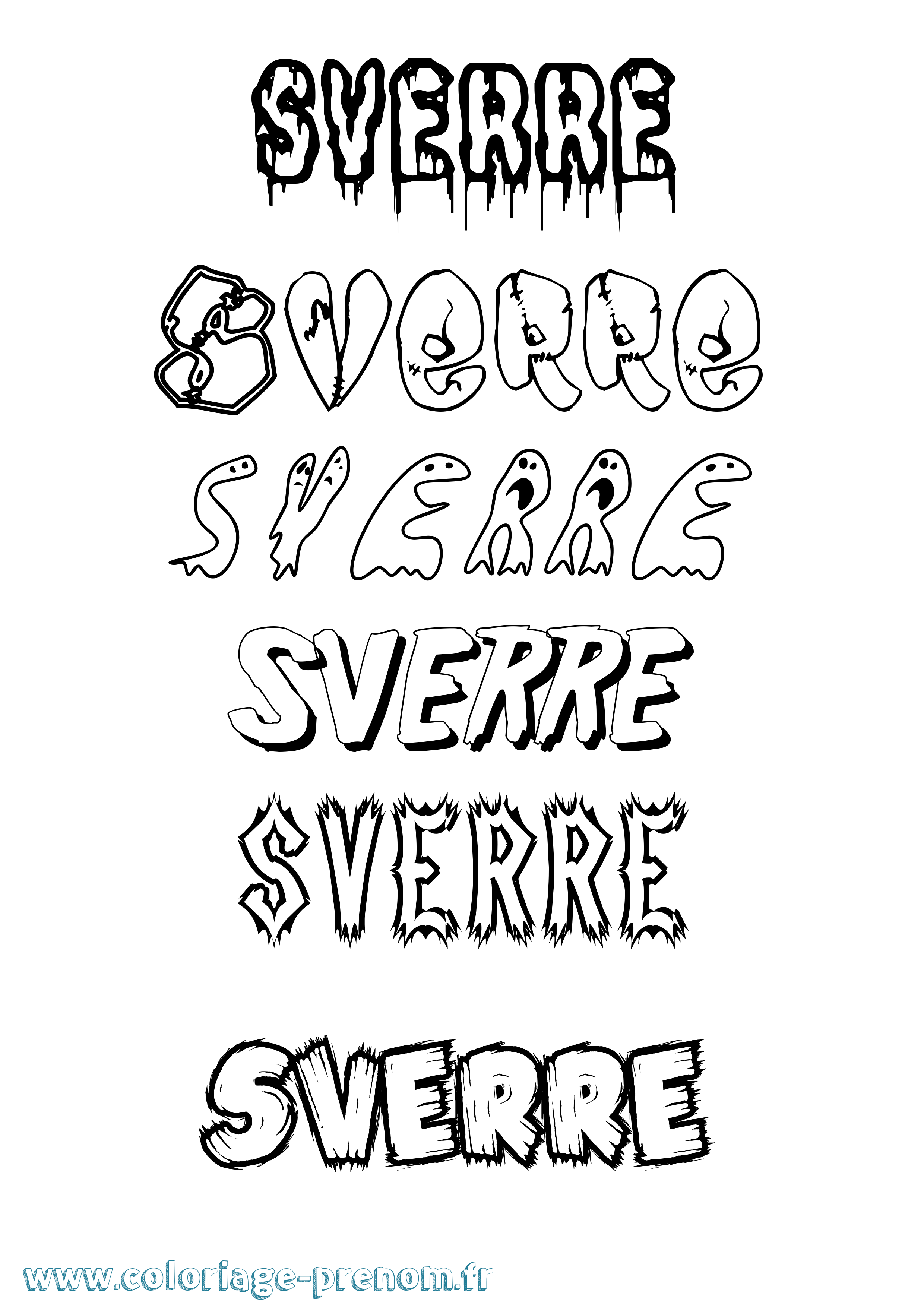 Coloriage prénom Sverre Frisson