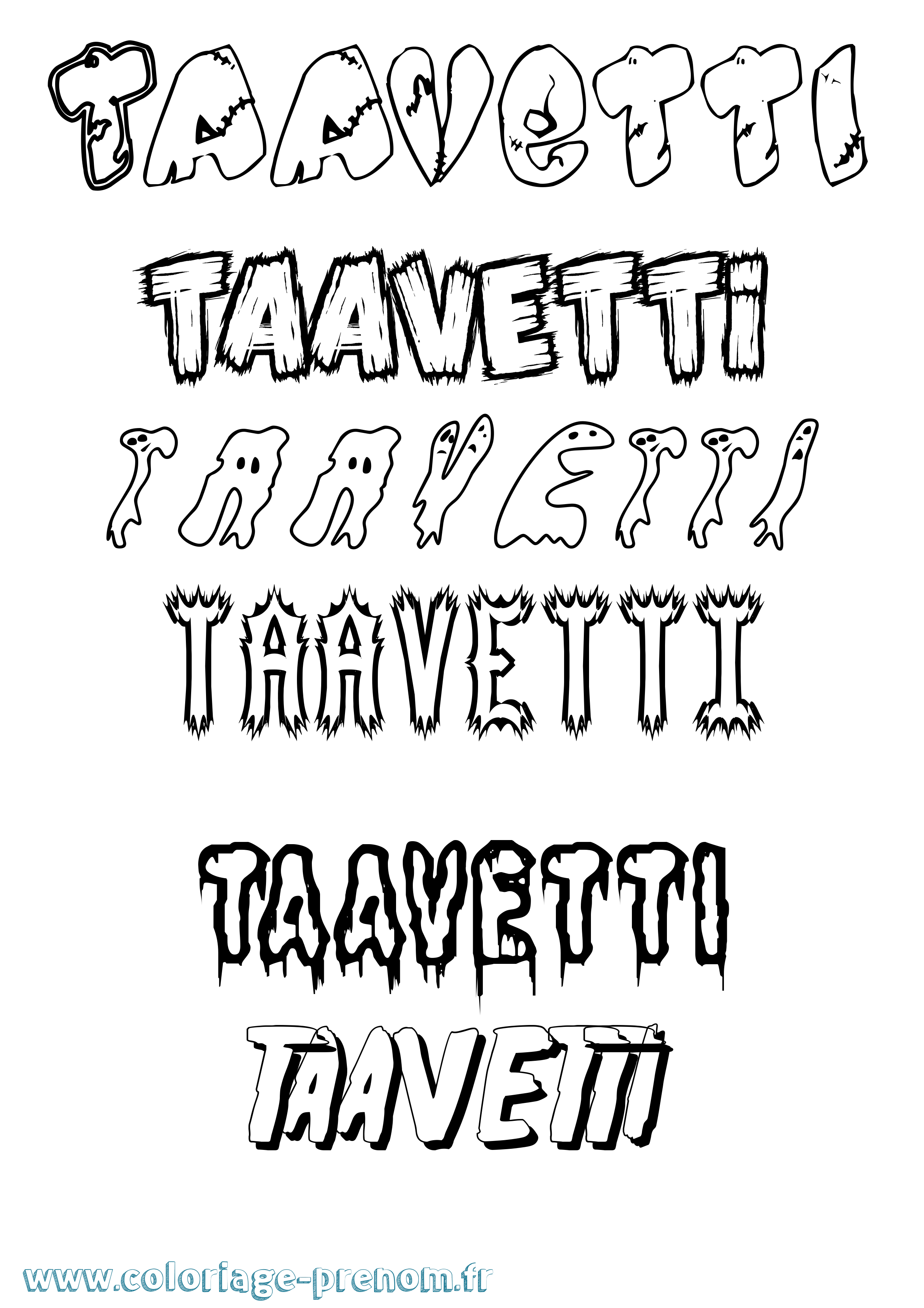 Coloriage prénom Taavetti Frisson