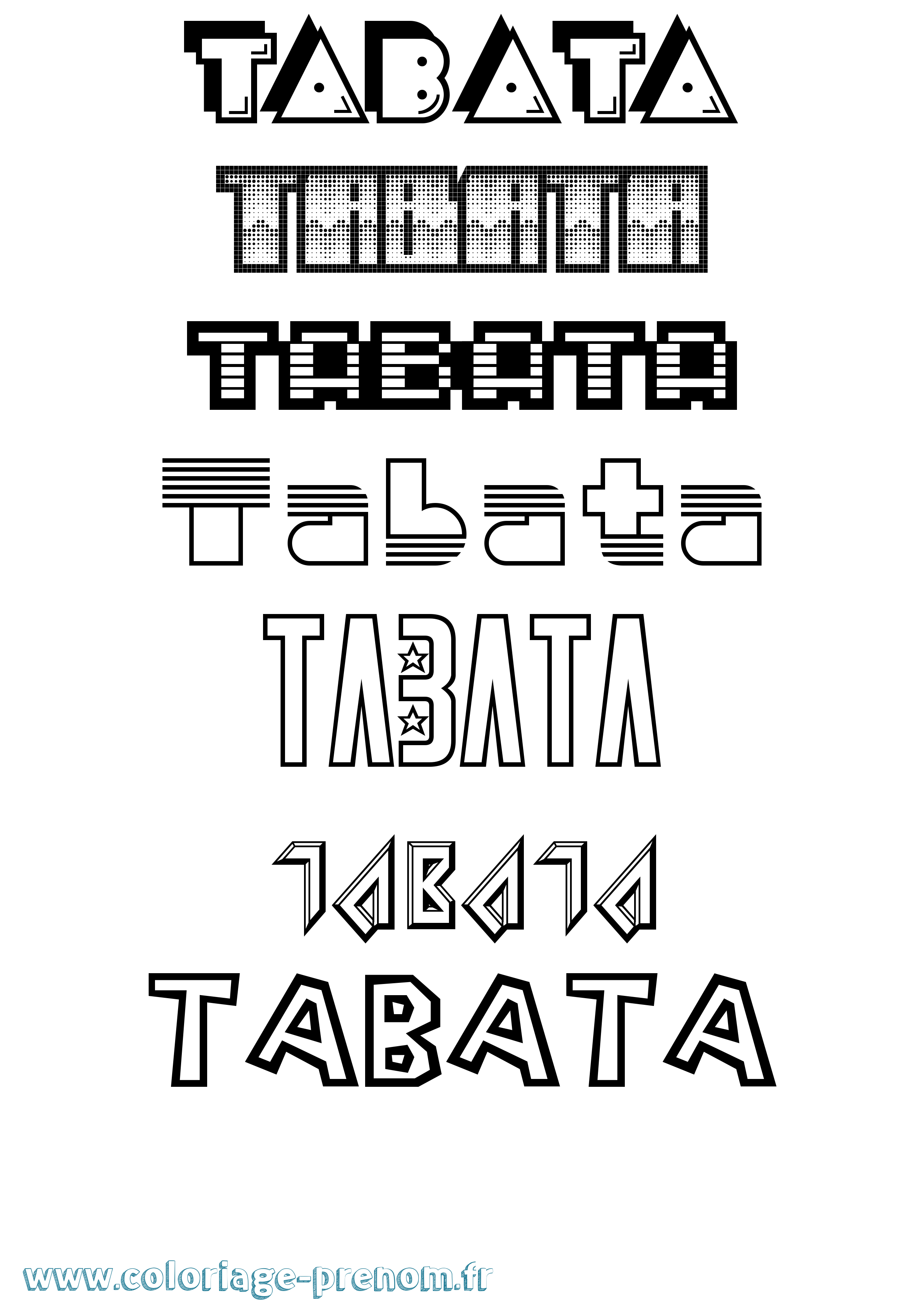 Coloriage Tabata Jeux Vidéos Coloriage prénom Tabata Jeux Vidéos