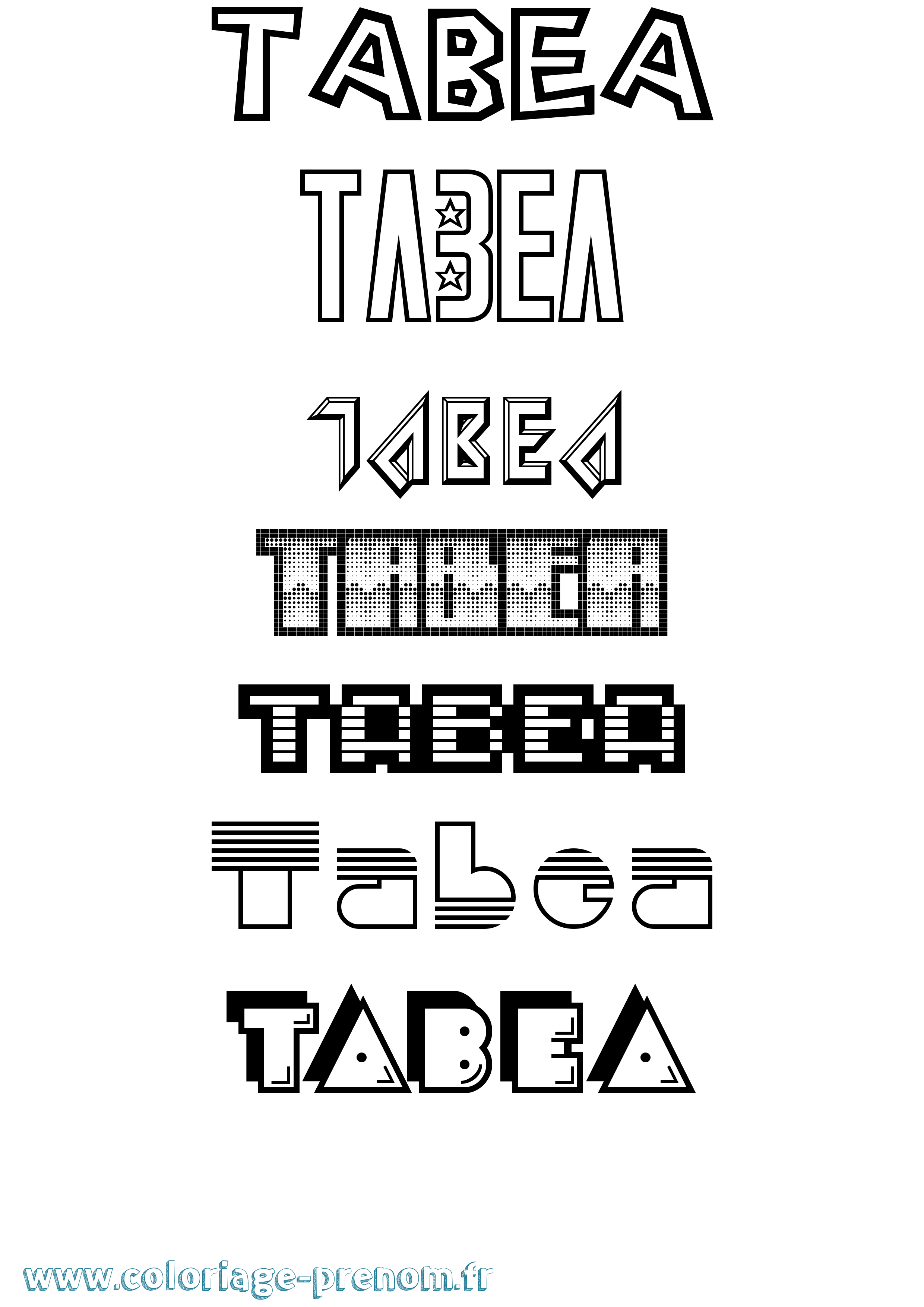 Coloriage Tabea Jeux Vidéos Coloriage prénom Tabea Jeux Vidéos