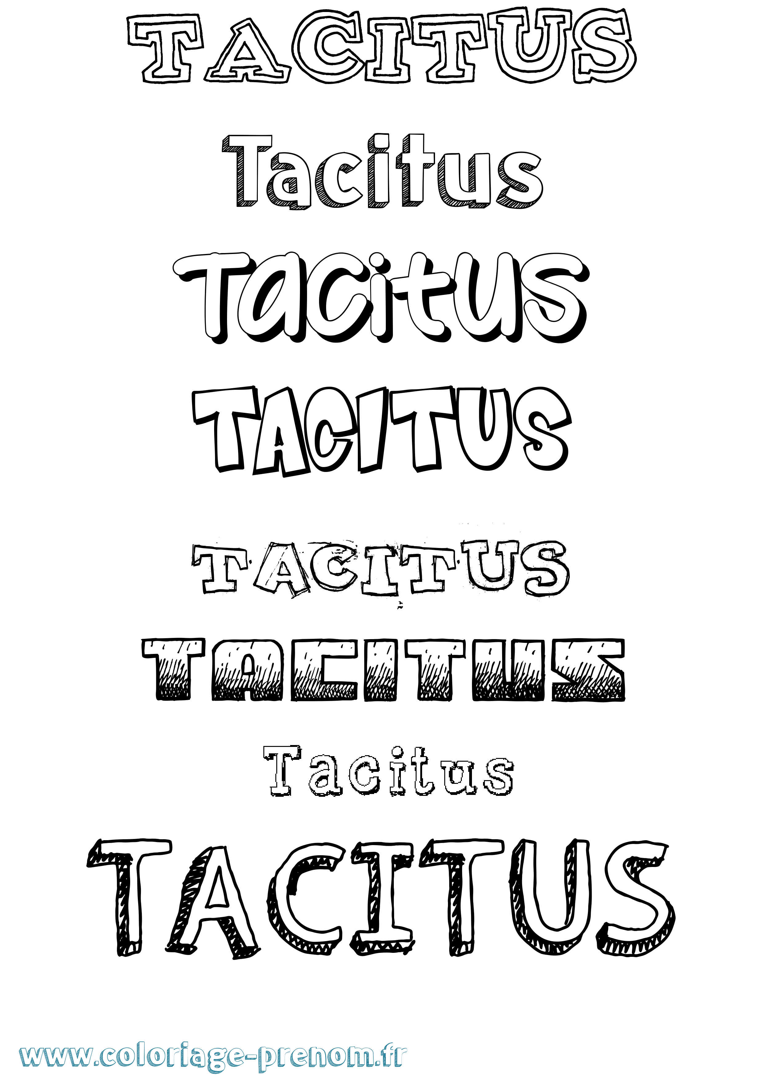 Coloriage Tacitus Dessiné Coloriage prénom Tacitus Dessiné