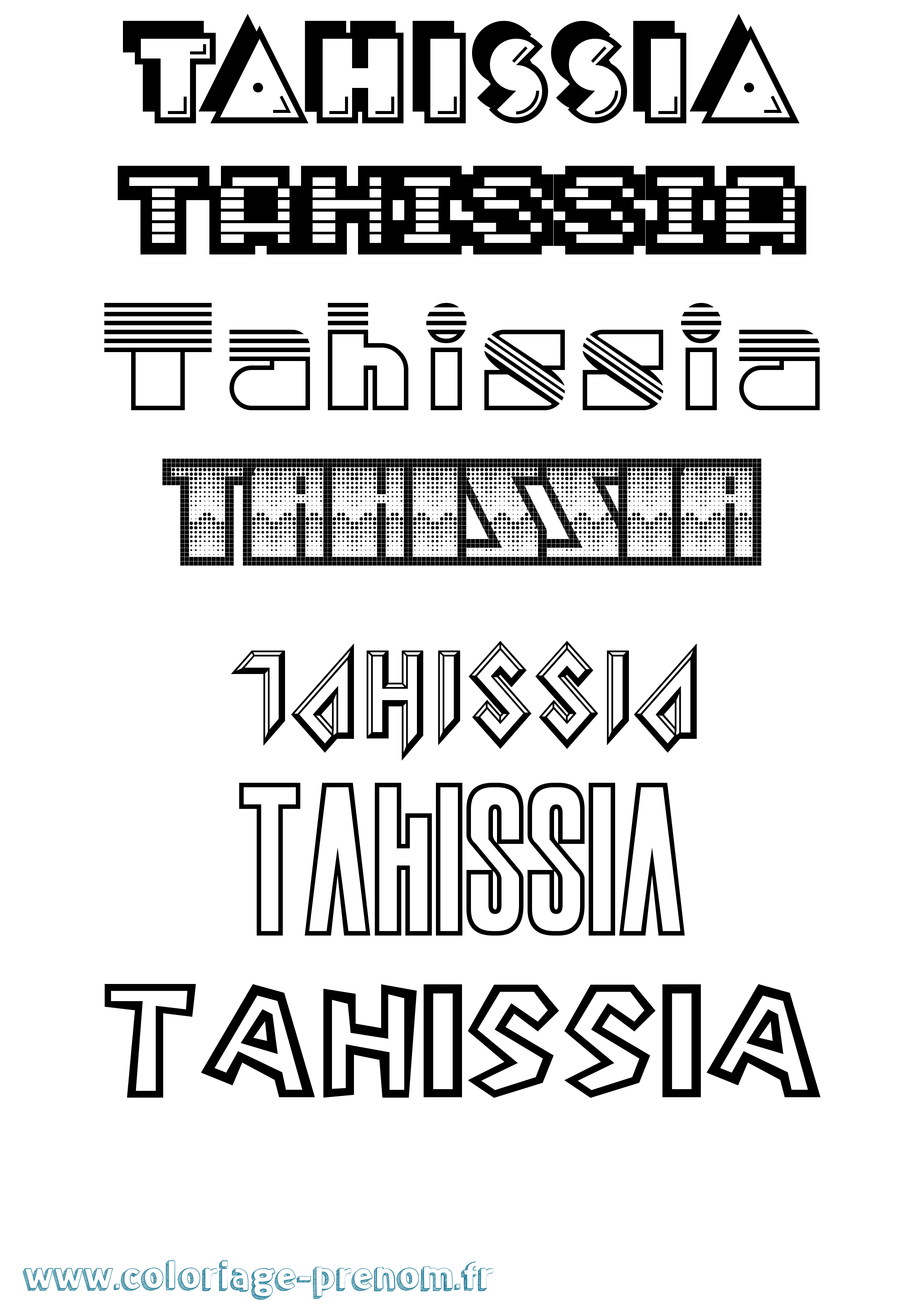 Coloriage Tahissia Jeux Vidéos Coloriage prénom Tahissia Jeux Vidéos