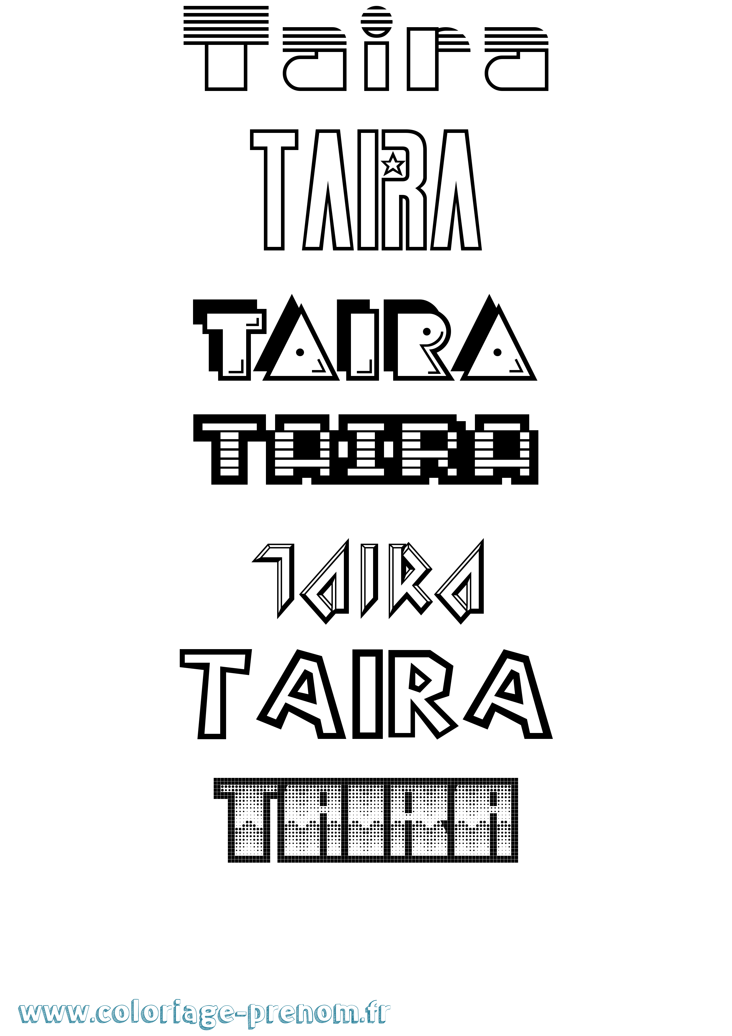 Coloriage Taira Jeux Vidéos Coloriage prénom Taira Jeux Vidéos