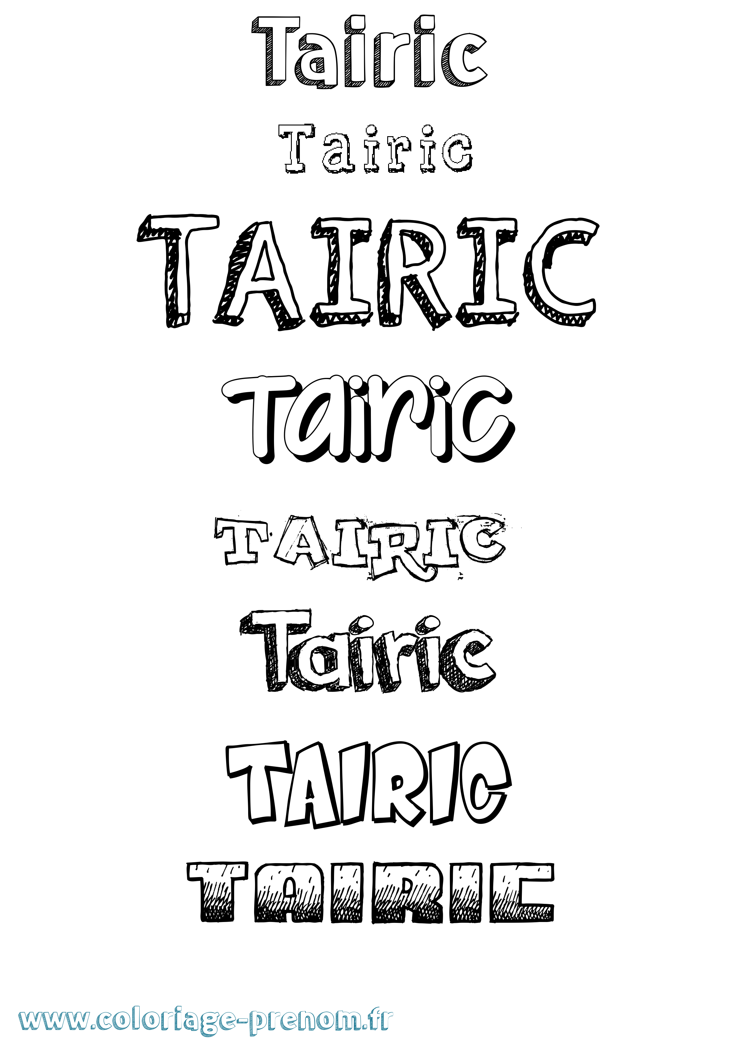 Coloriage Tairic Dessiné Coloriage prénom Tairic Dessiné