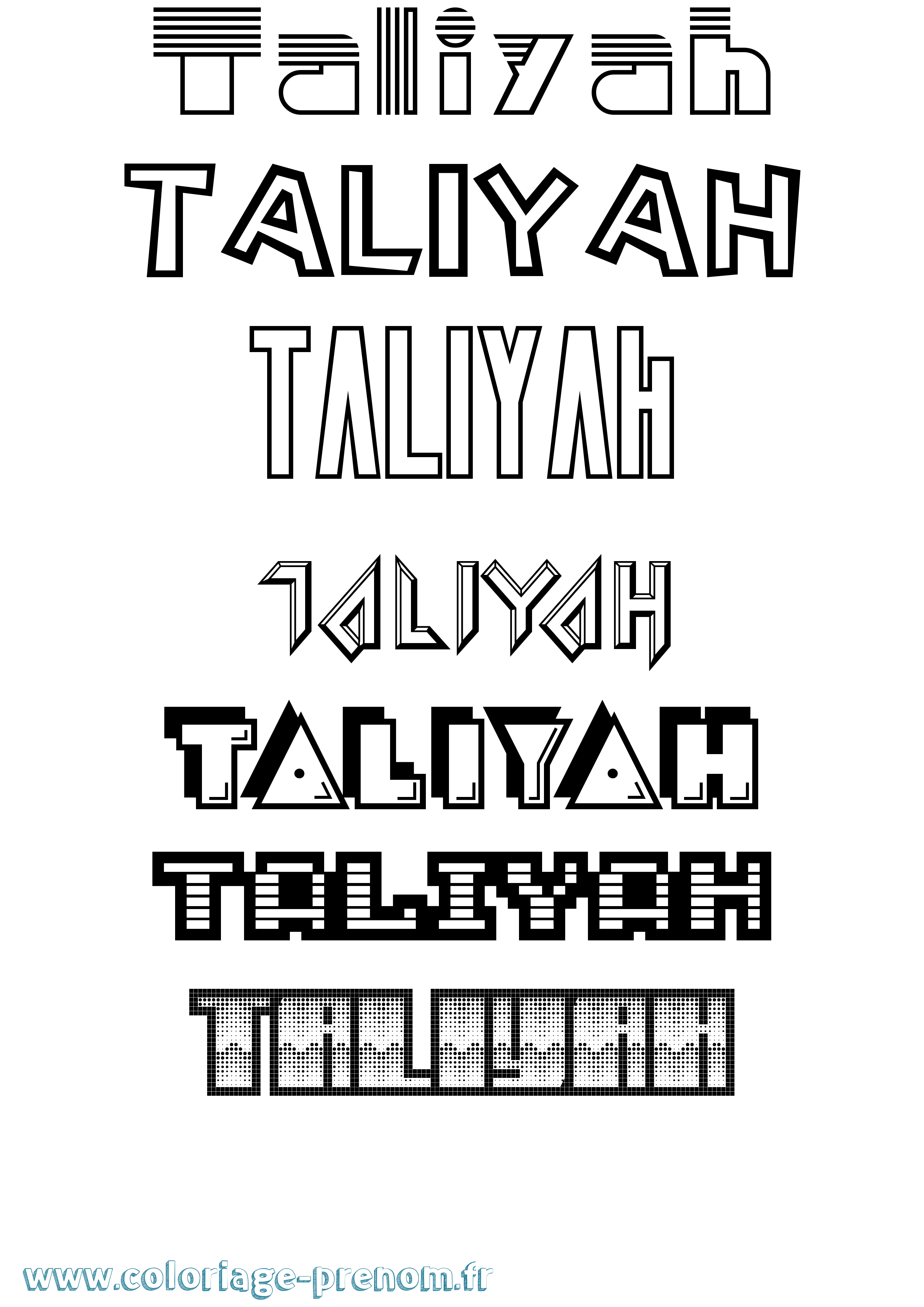 Coloriage Taliyah Jeux Vidéos Coloriage prénom Taliyah Jeux Vidéos