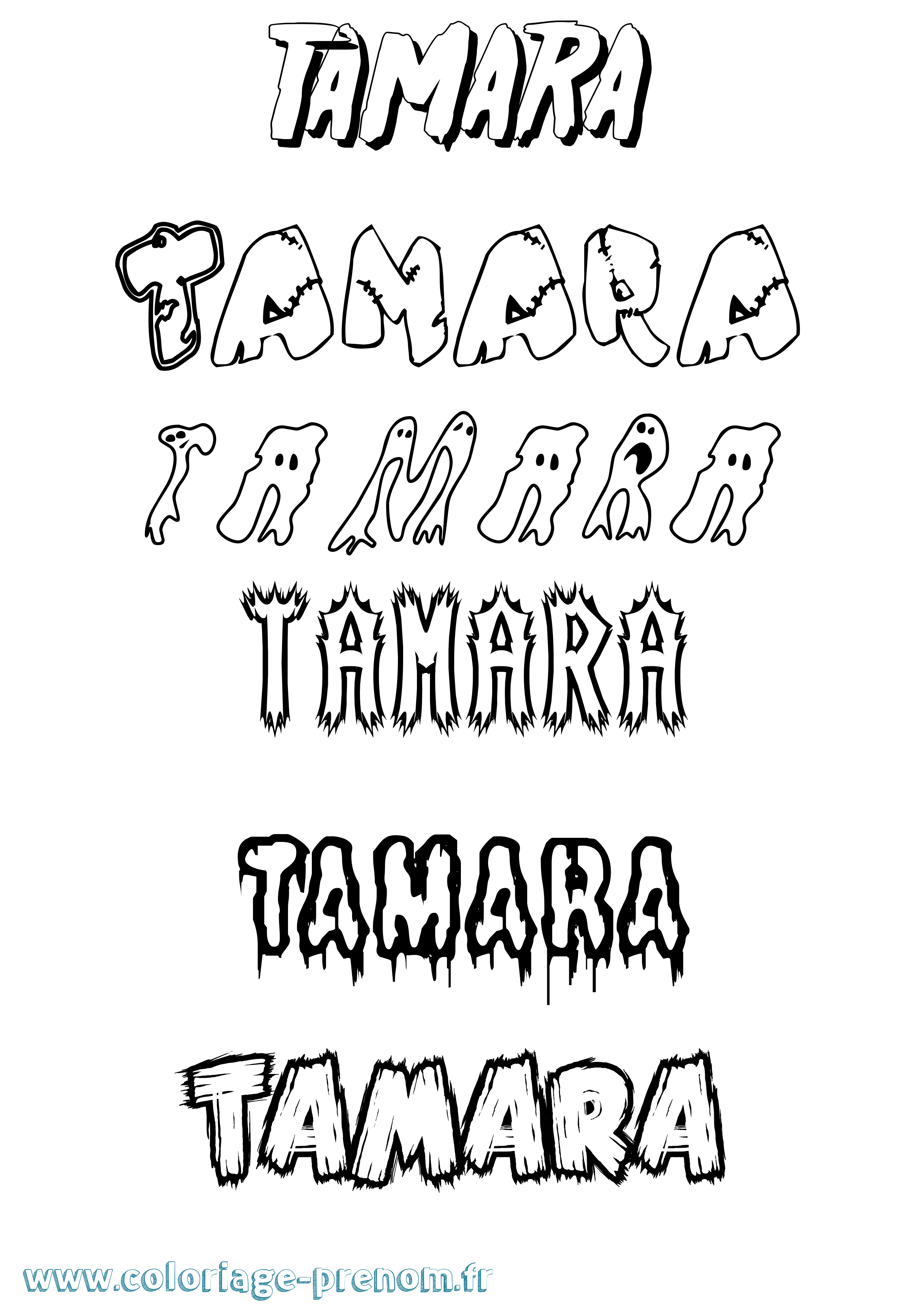 Coloriage prénom Tamara