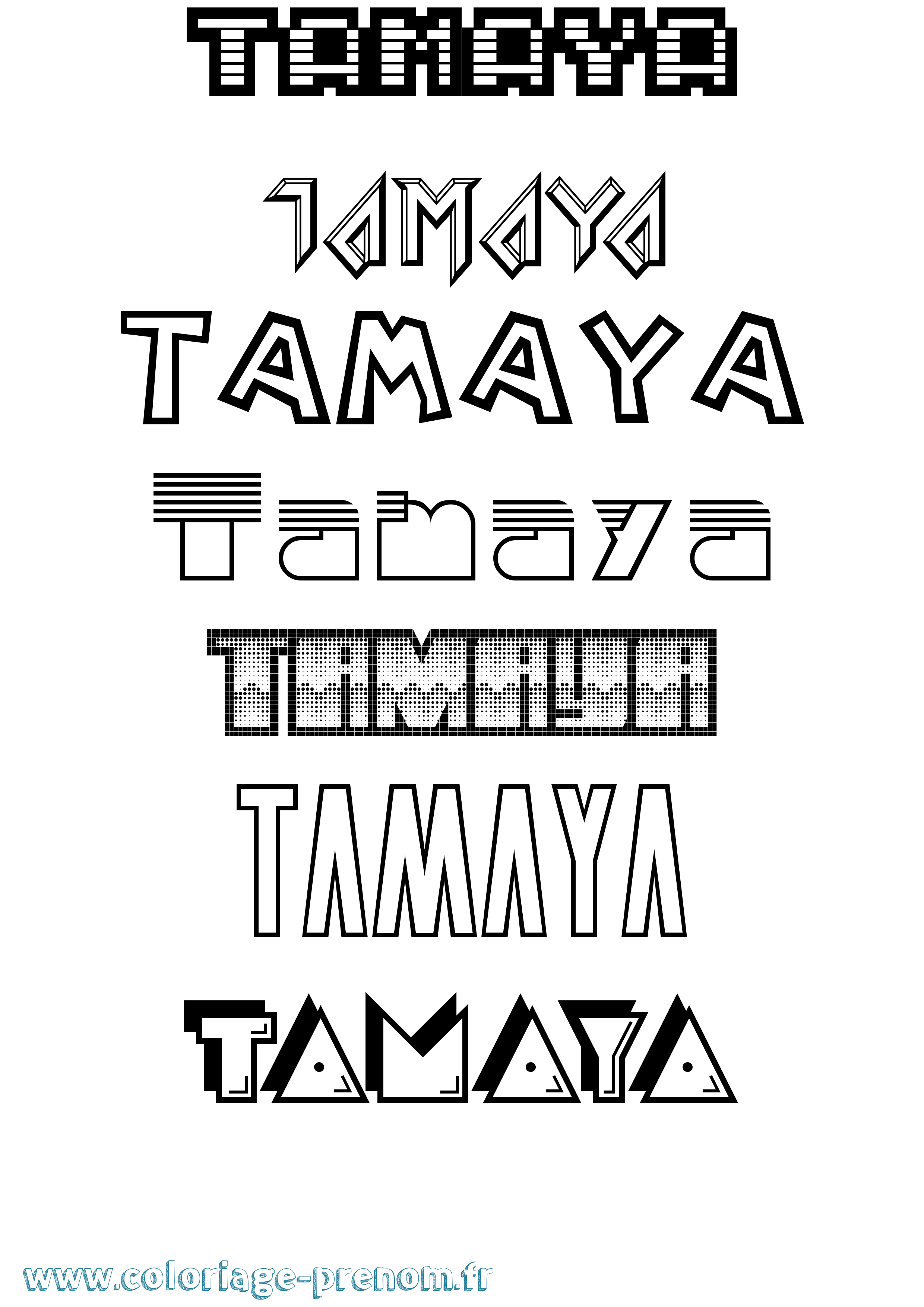 Coloriage Tamaya Jeux Vidéos Coloriage prénom Tamaya Jeux Vidéos