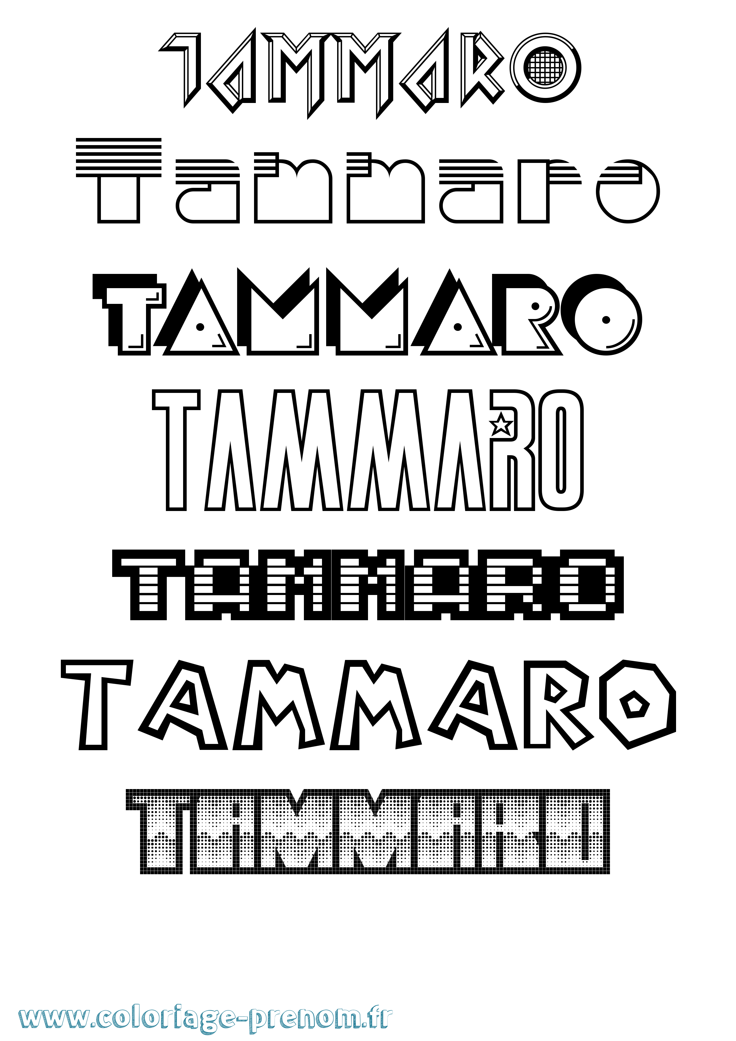 Coloriage Tammaro Jeux Vidéos Coloriage prénom Tammaro Jeux Vidéos