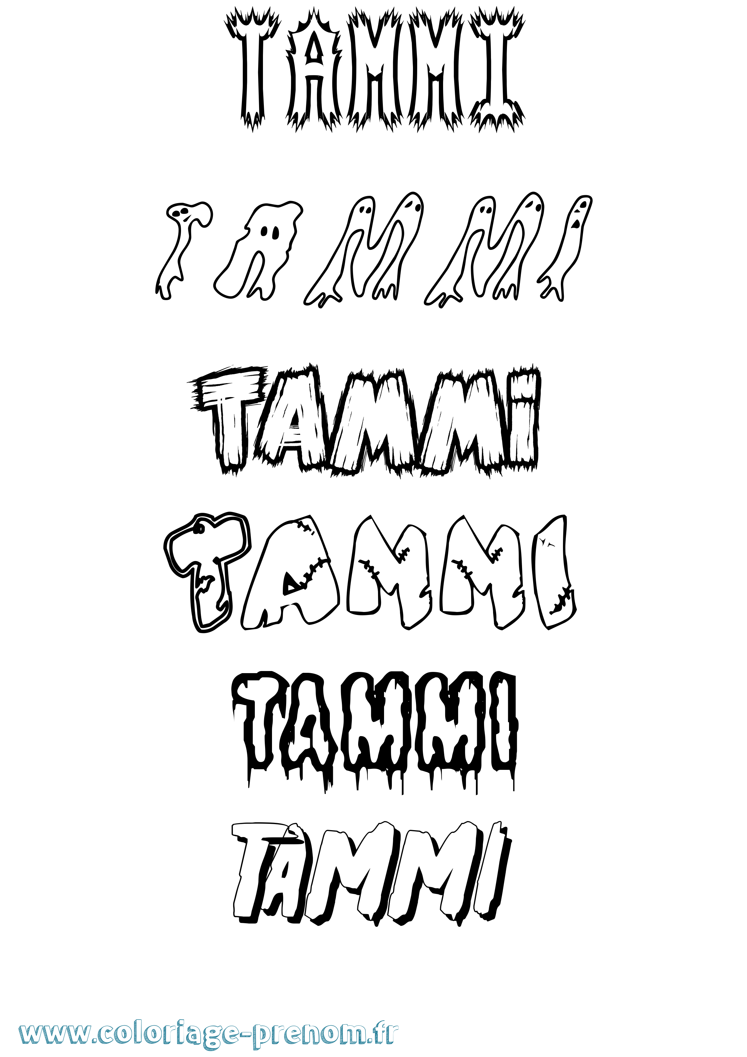 Coloriage prénom Tammi Frisson