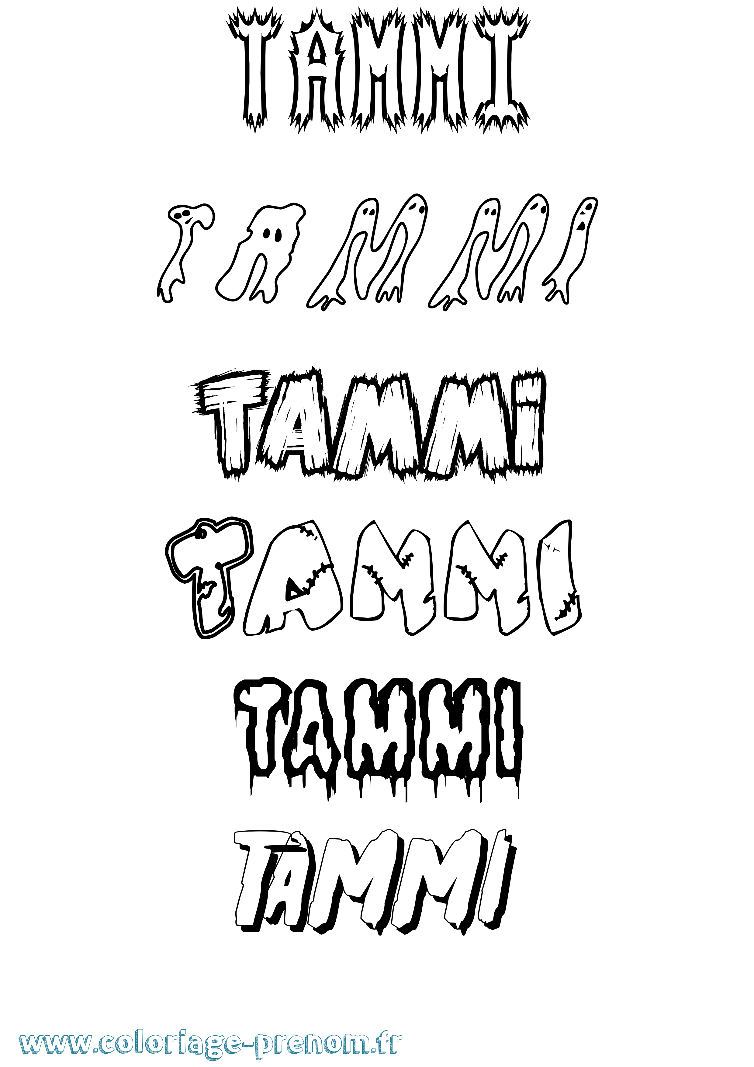 Coloriage Tammi Frisson Coloriage prénom Tammi Frisson