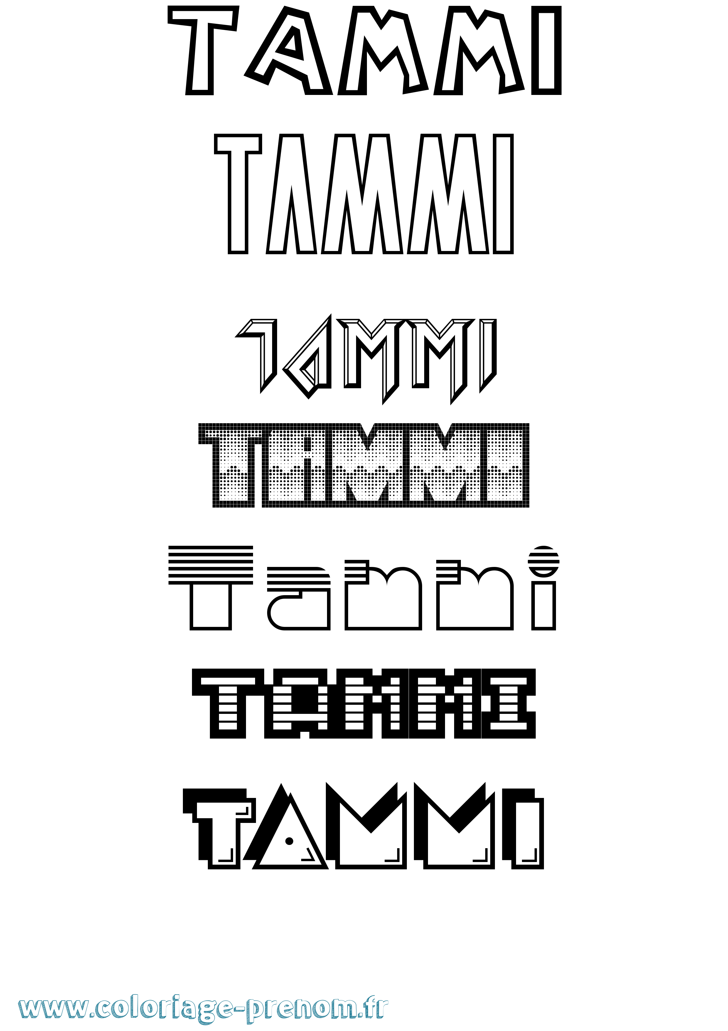 Coloriage Tammi Jeux Vidéos Coloriage prénom Tammi Jeux Vidéos